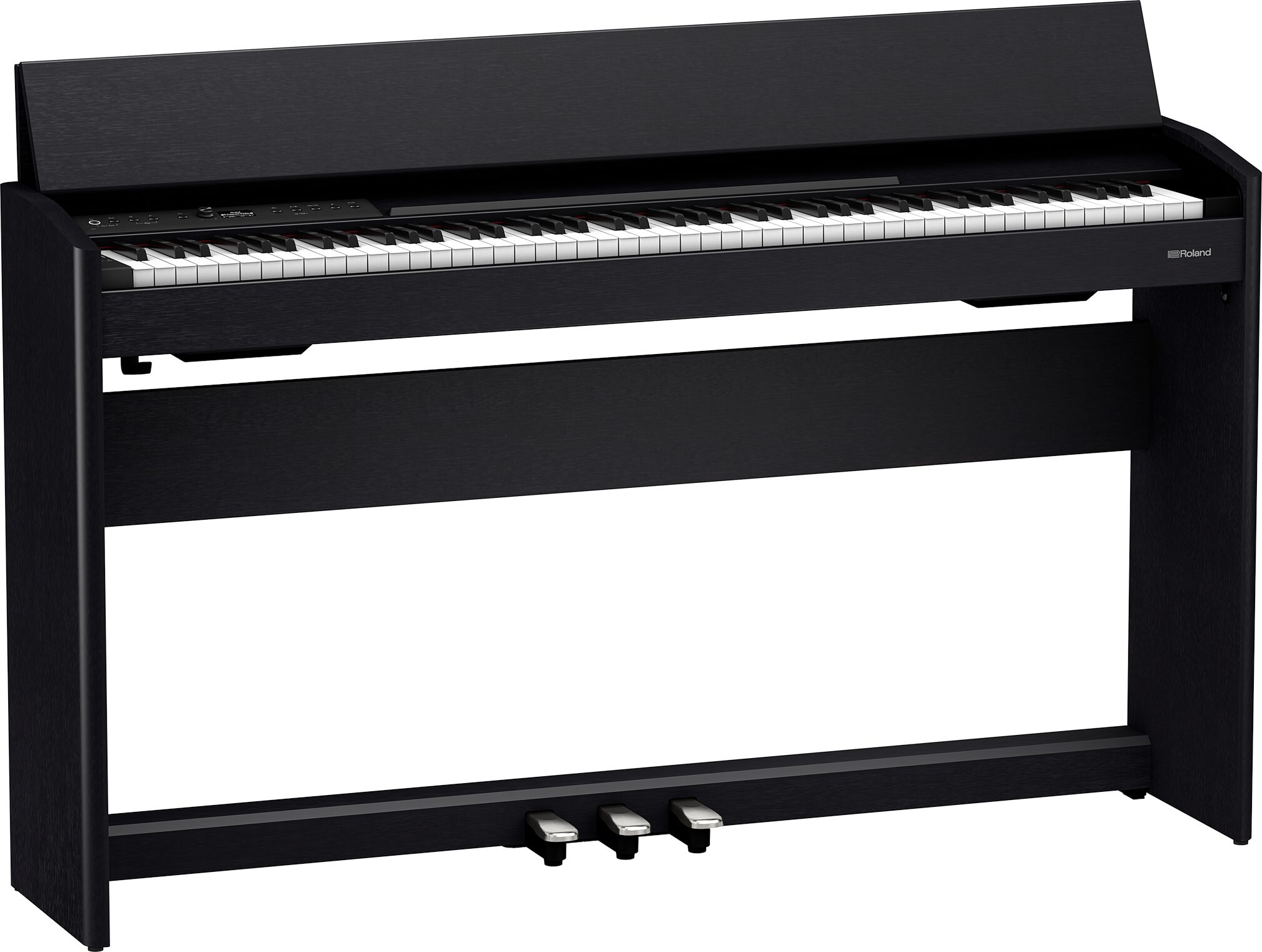 Roland F701 Digital Piano, Black, Action Position Front