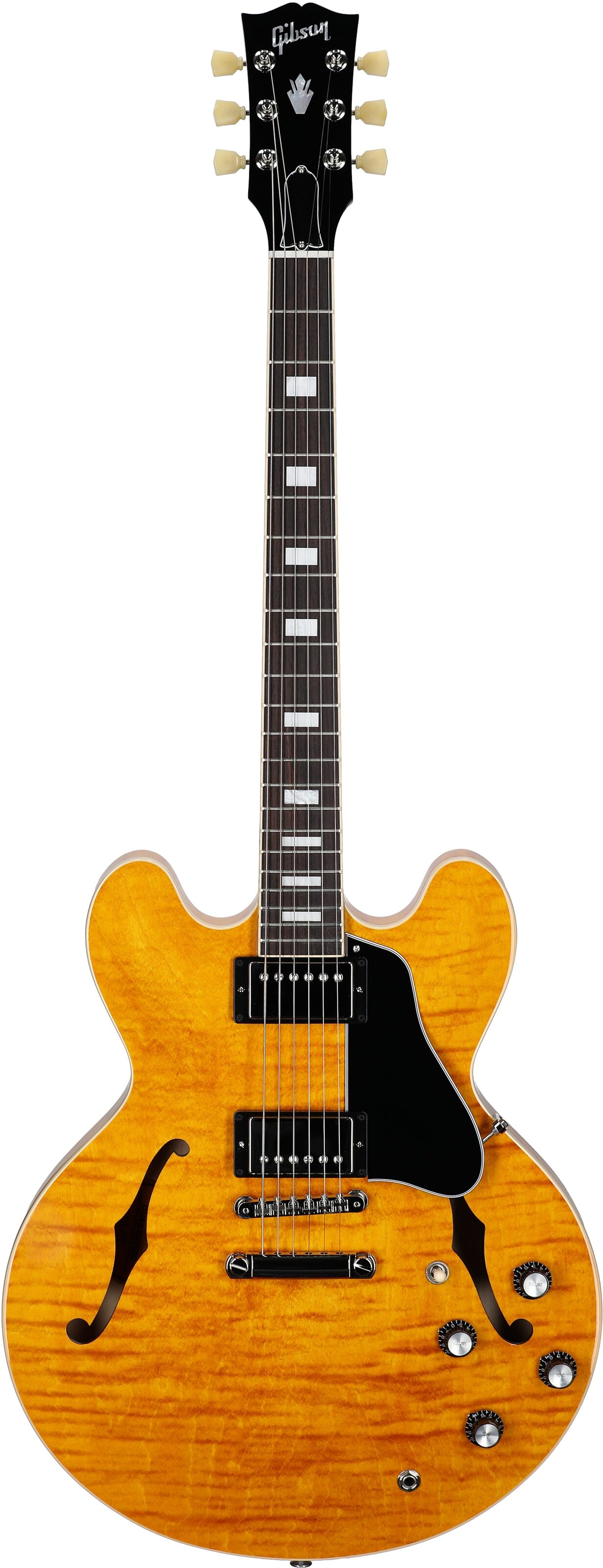 Gibson ES-335 Figured Electric Guitar (with Case), Honey Amber, Serial Number 229840327, Full Straight Front