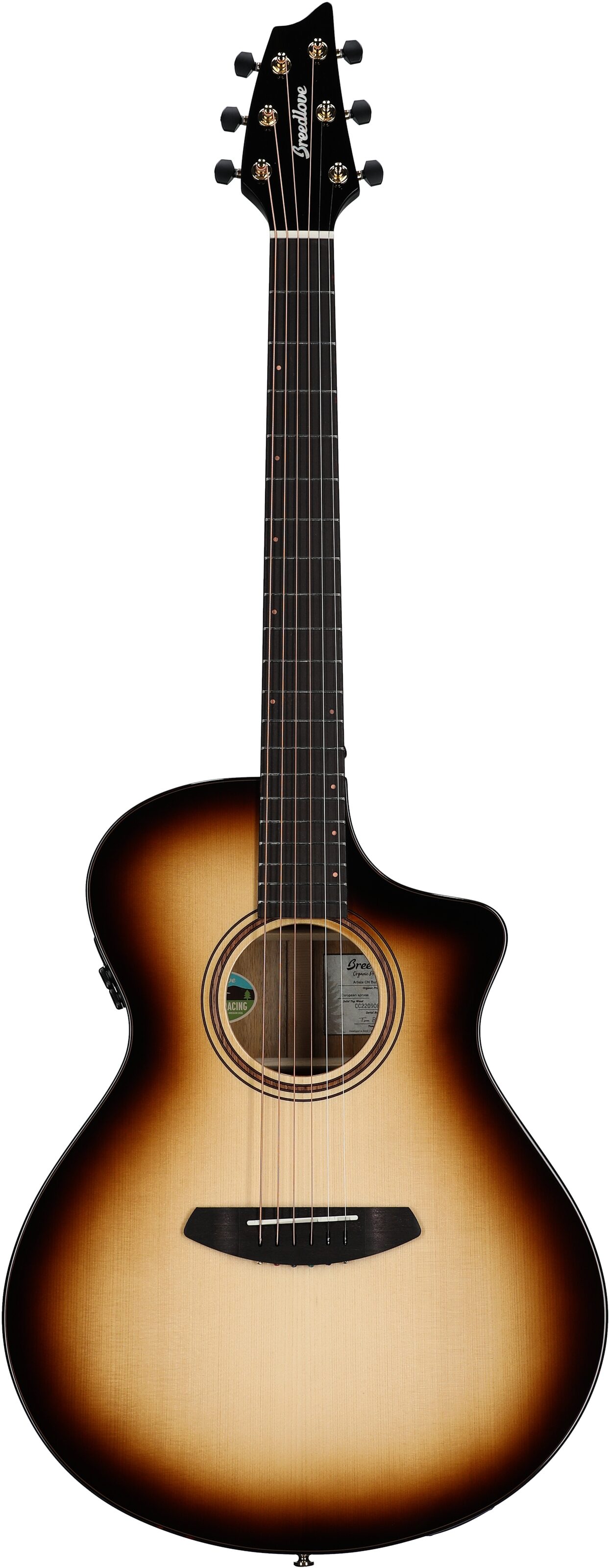 Breedlove Organic Pro Artista Concert CE Acoustic-Electric Guitar (with Case), Burnt Amber, Full Straight Front