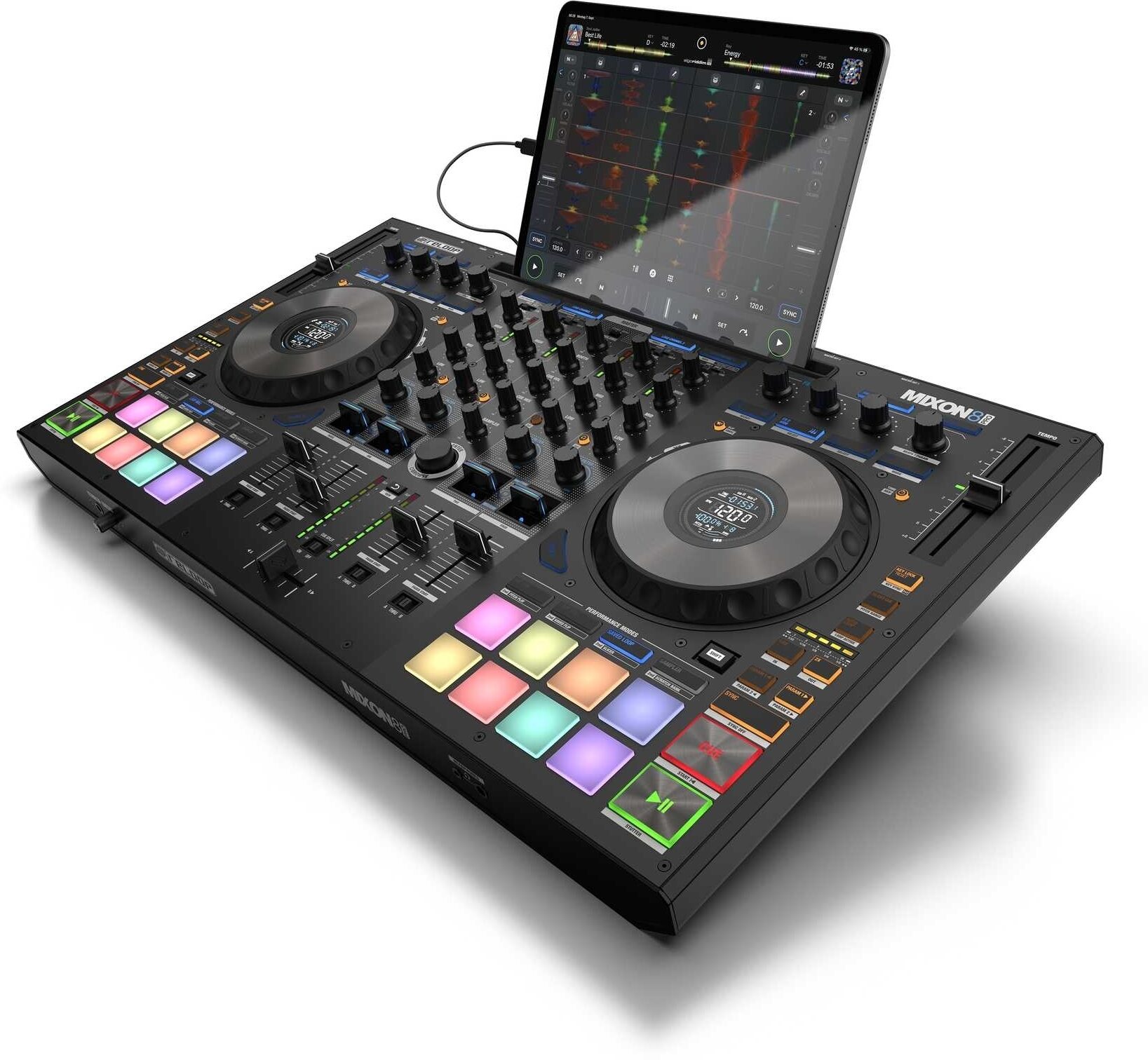 Reloop Mixon 8 Pro DJ Controller, New, Angle