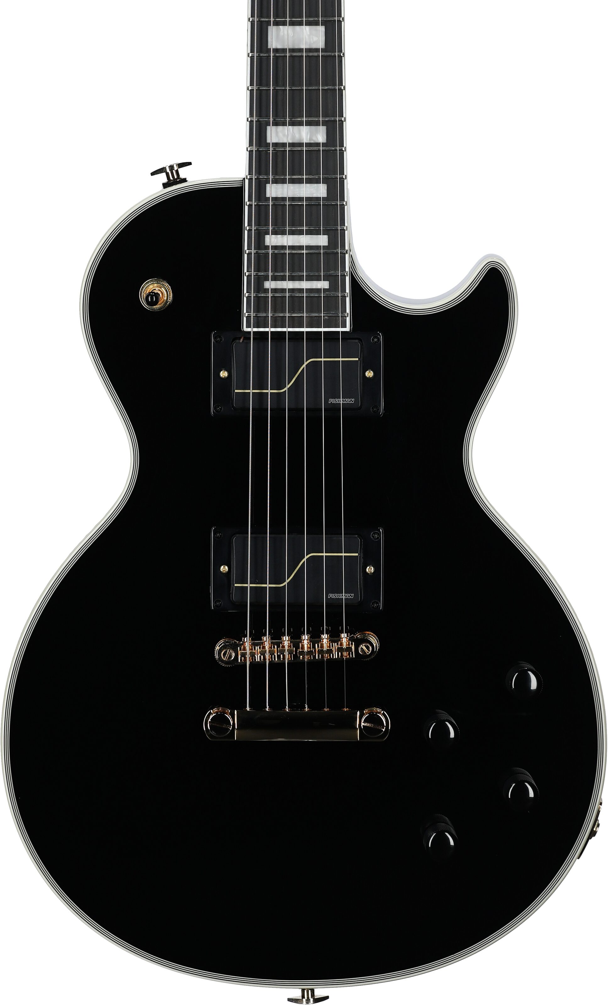 Epiphone Matt Heafy Les Paul Custom Origins Electric Guitar (with Case), Ebony, Body Straight Front