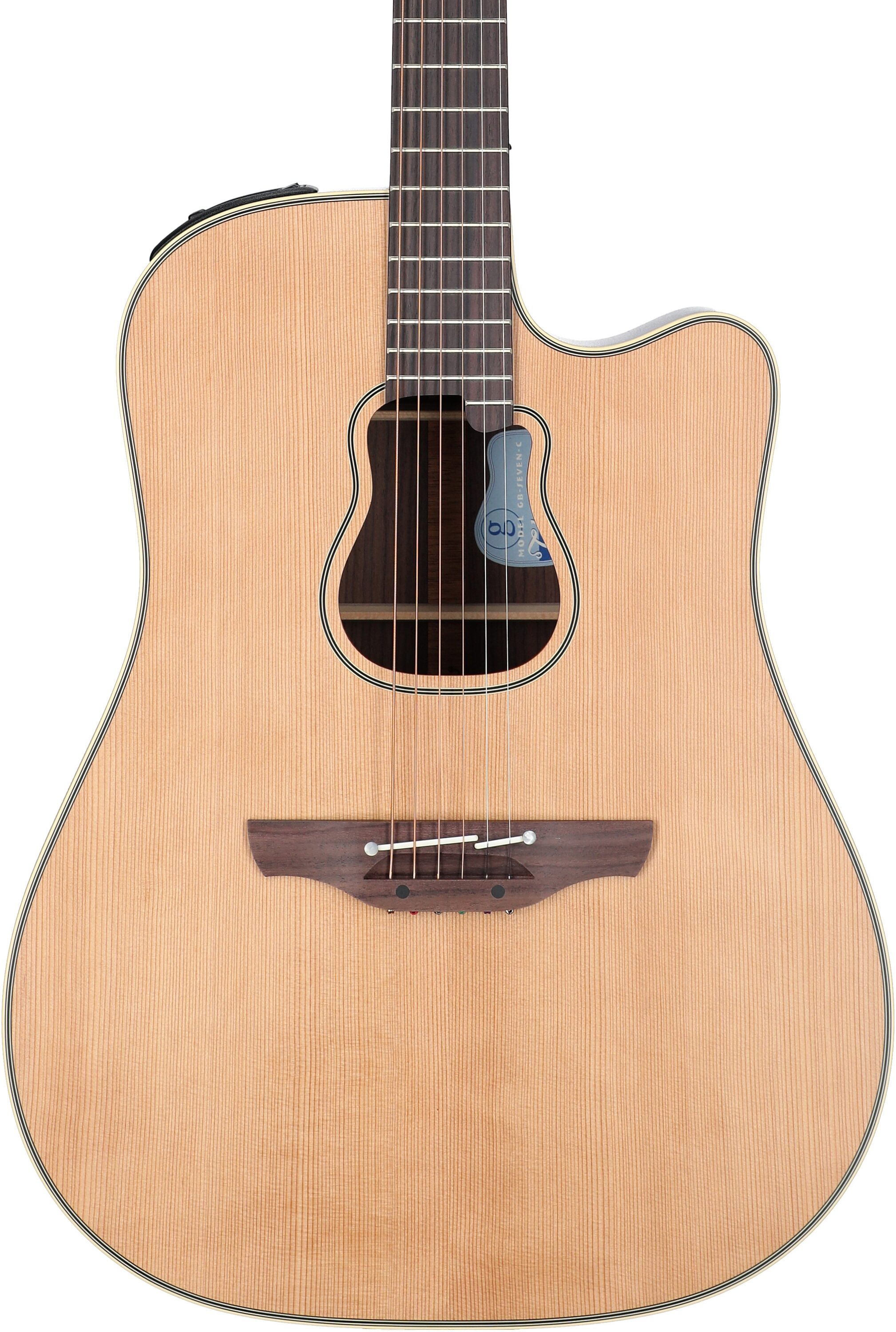 Takamine GB7C Garth Brooks Acoustic-Electric Guitar (with Soft Case), Natural Satin, Body Straight Front