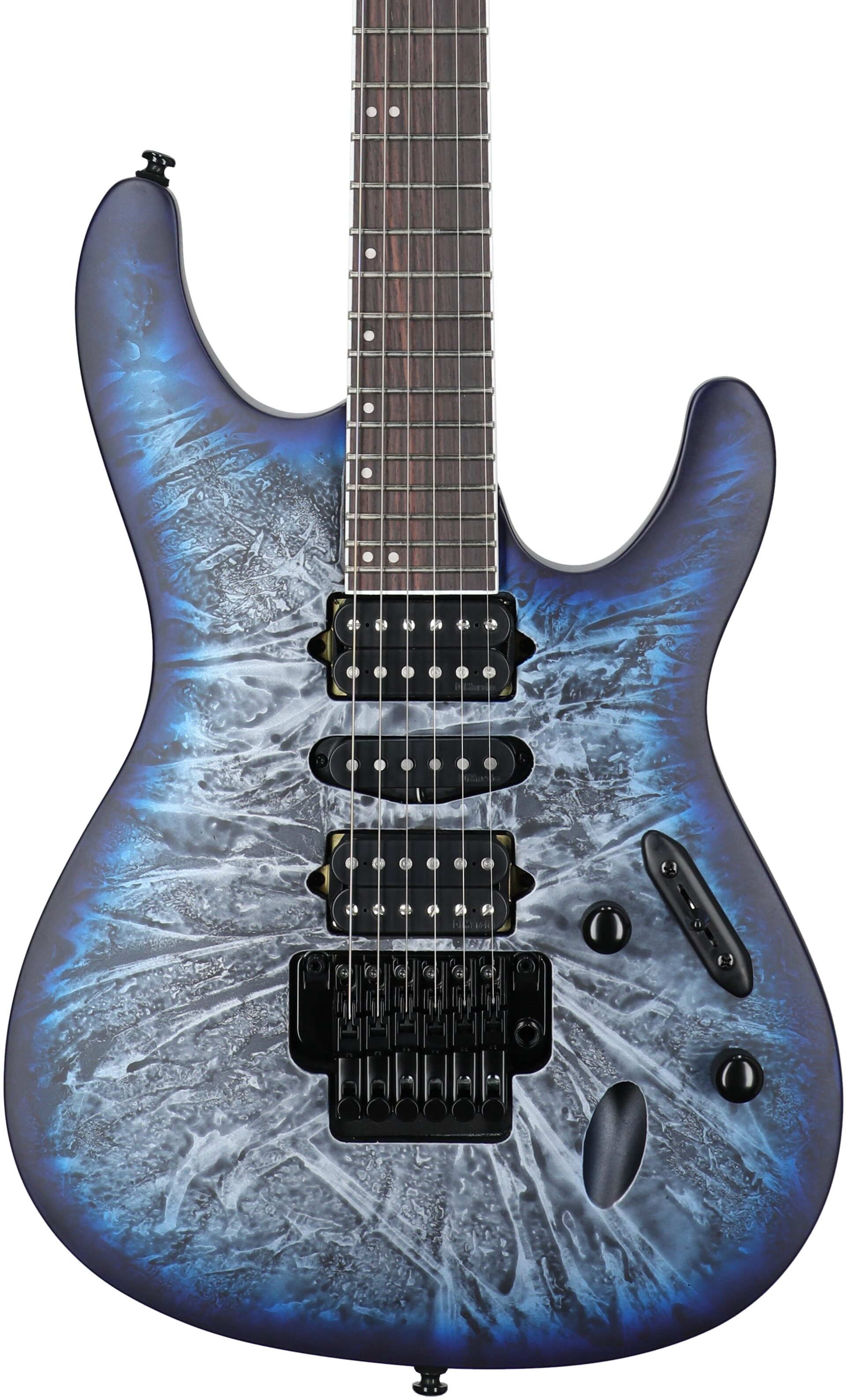 Ibanez S770 Electric Guitar, Cosmic Blue Frozen Matte, Body Straight Front