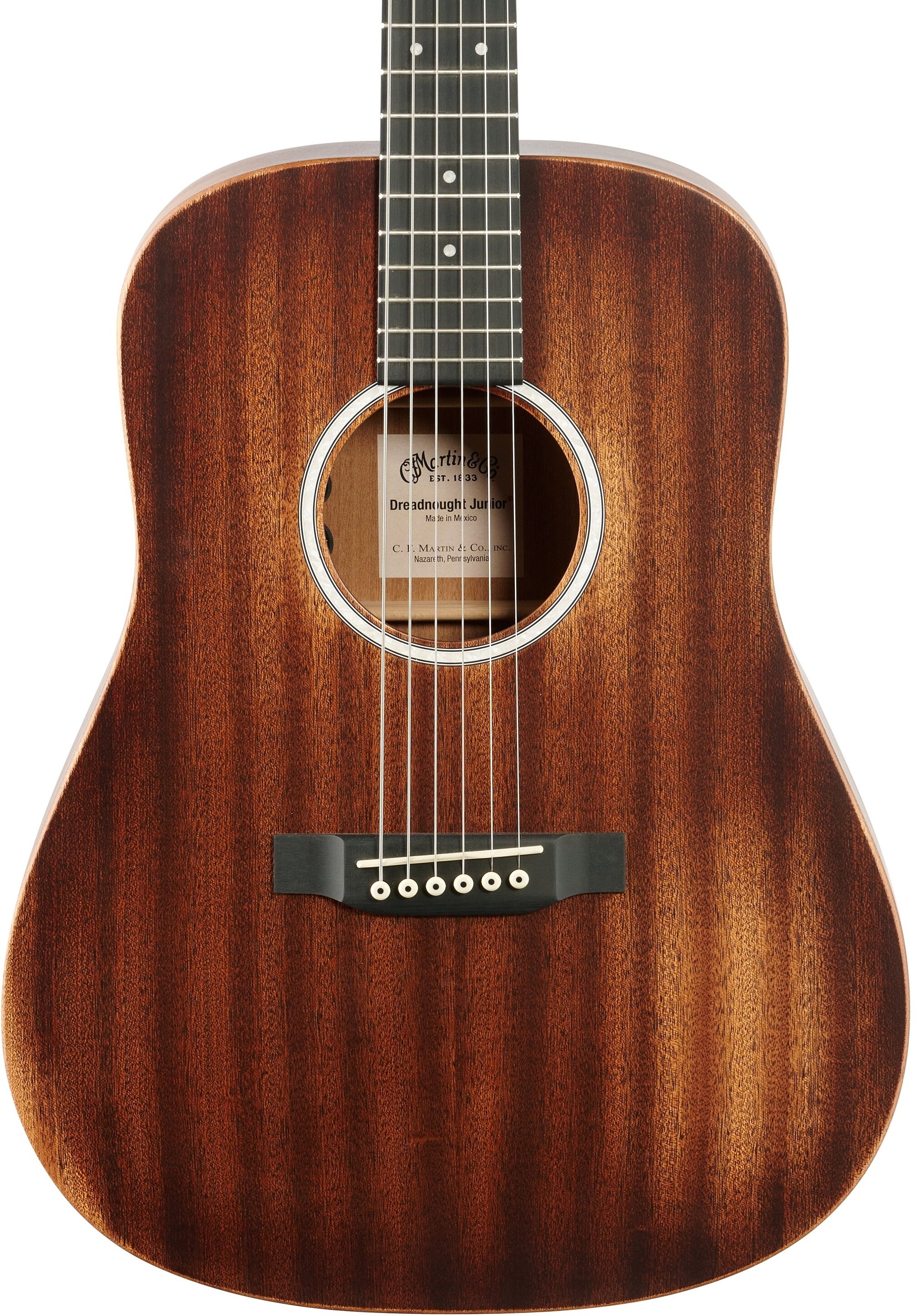 Martin DJr-10E StreetMaster Acoustic-Electric Guitar (with Gig Bag), New, Body Straight Front