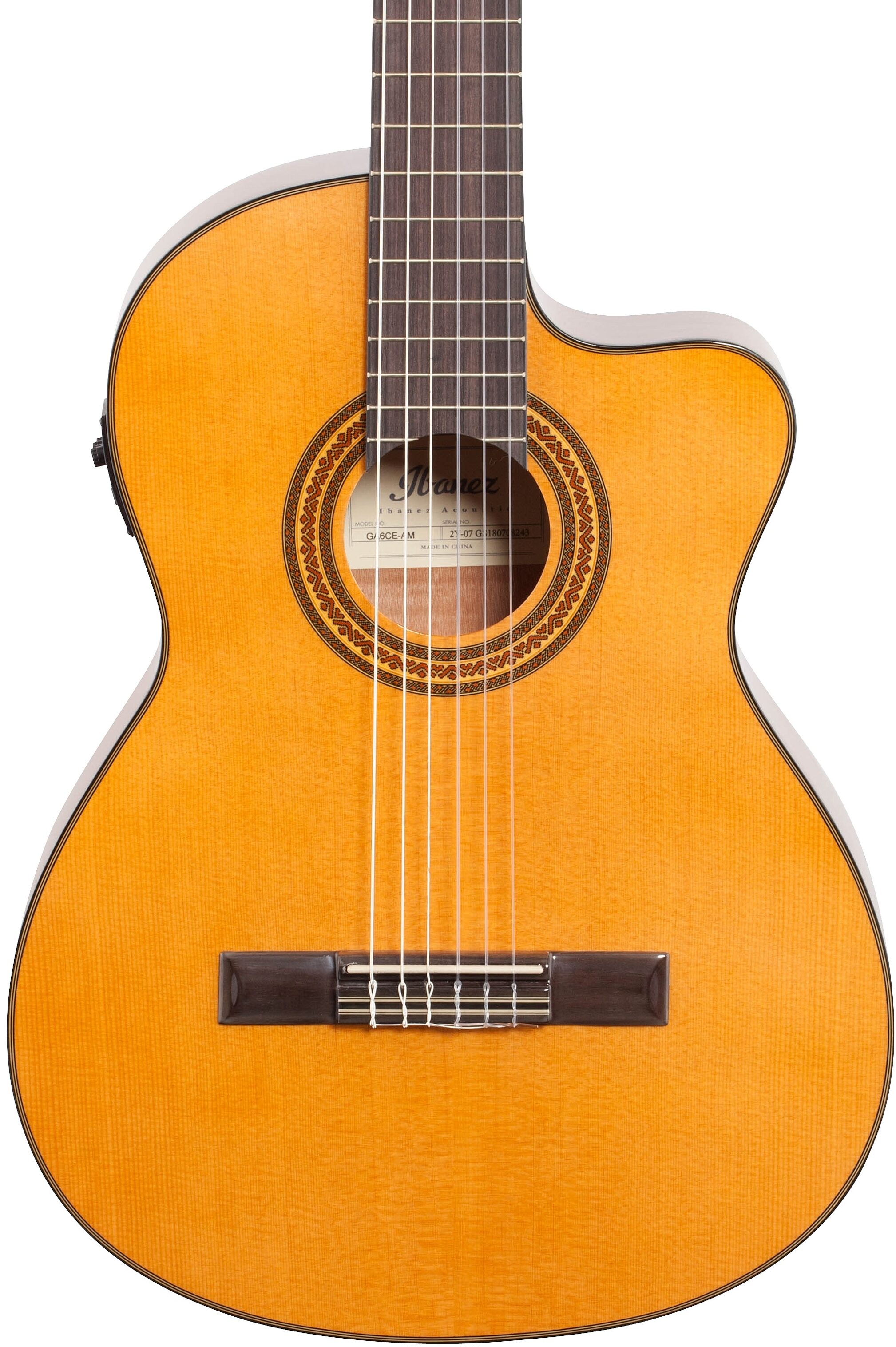 Ibanez GA6CE Classical Cutaway Acoustic-Electric Guitar, New, Body Straight Front