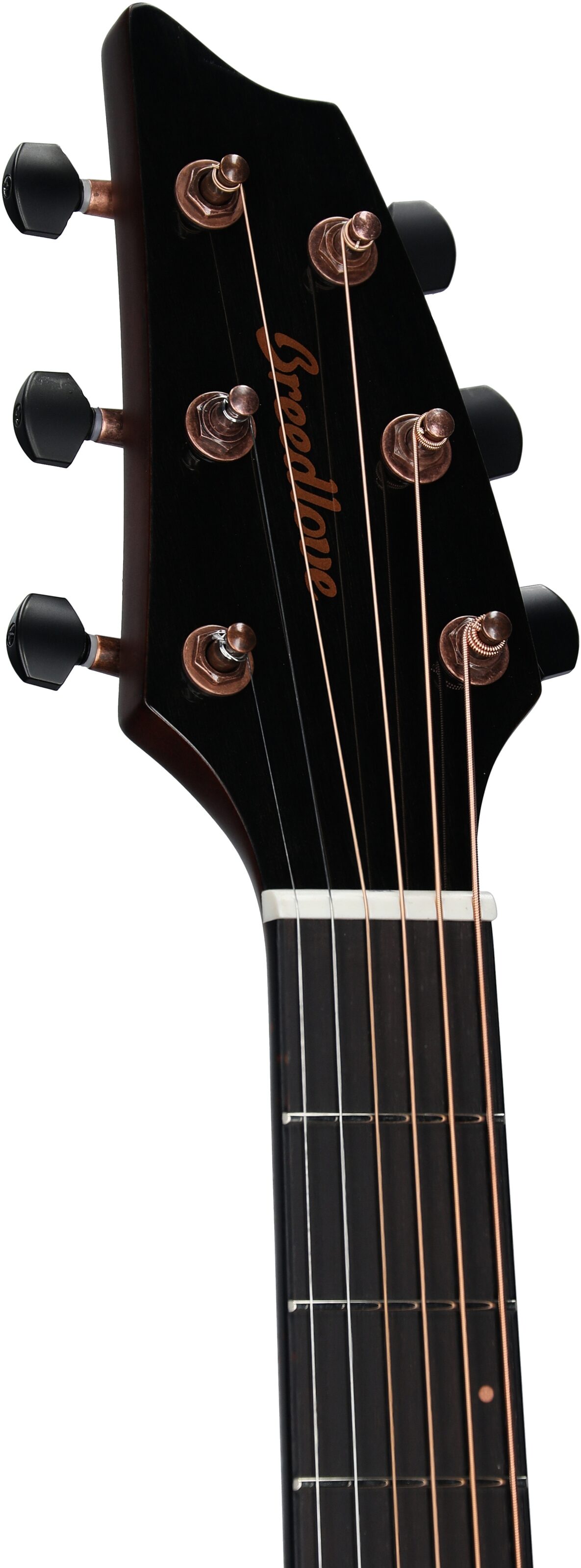 Breedlove Pursuit Exotic S Concert Acoustic-Electric Guitar, Left-Handed, Tigers Eye, Headstock Left Front