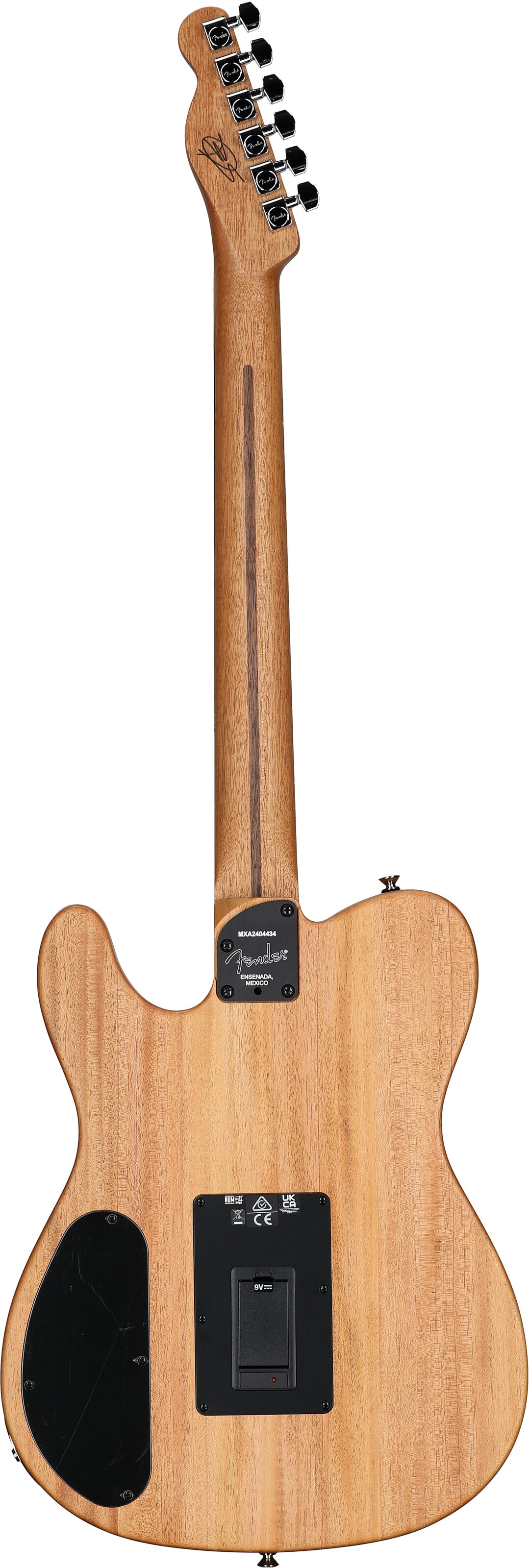 Fender FINNEAS Acoustasonic Player Telecaster Acoustic-Electric Guitar, (with Gig Bag), Cappuccino, Full Straight Back