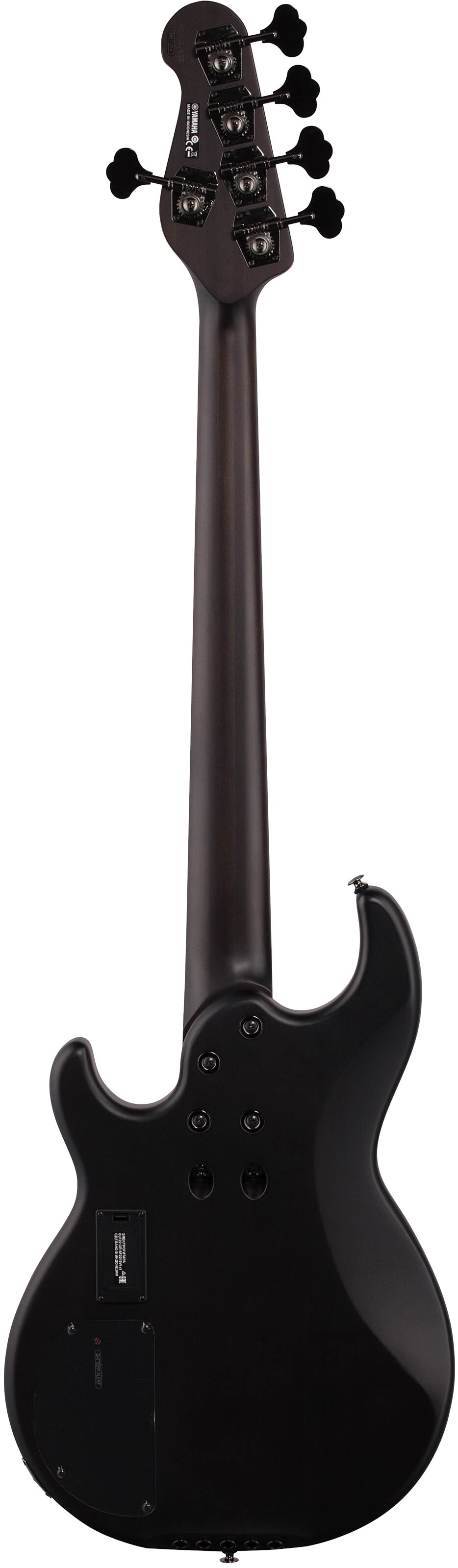 Yamaha BB735A Electric Bass Guitar, 5-String (with Gig Bag), Black, Full Straight Back