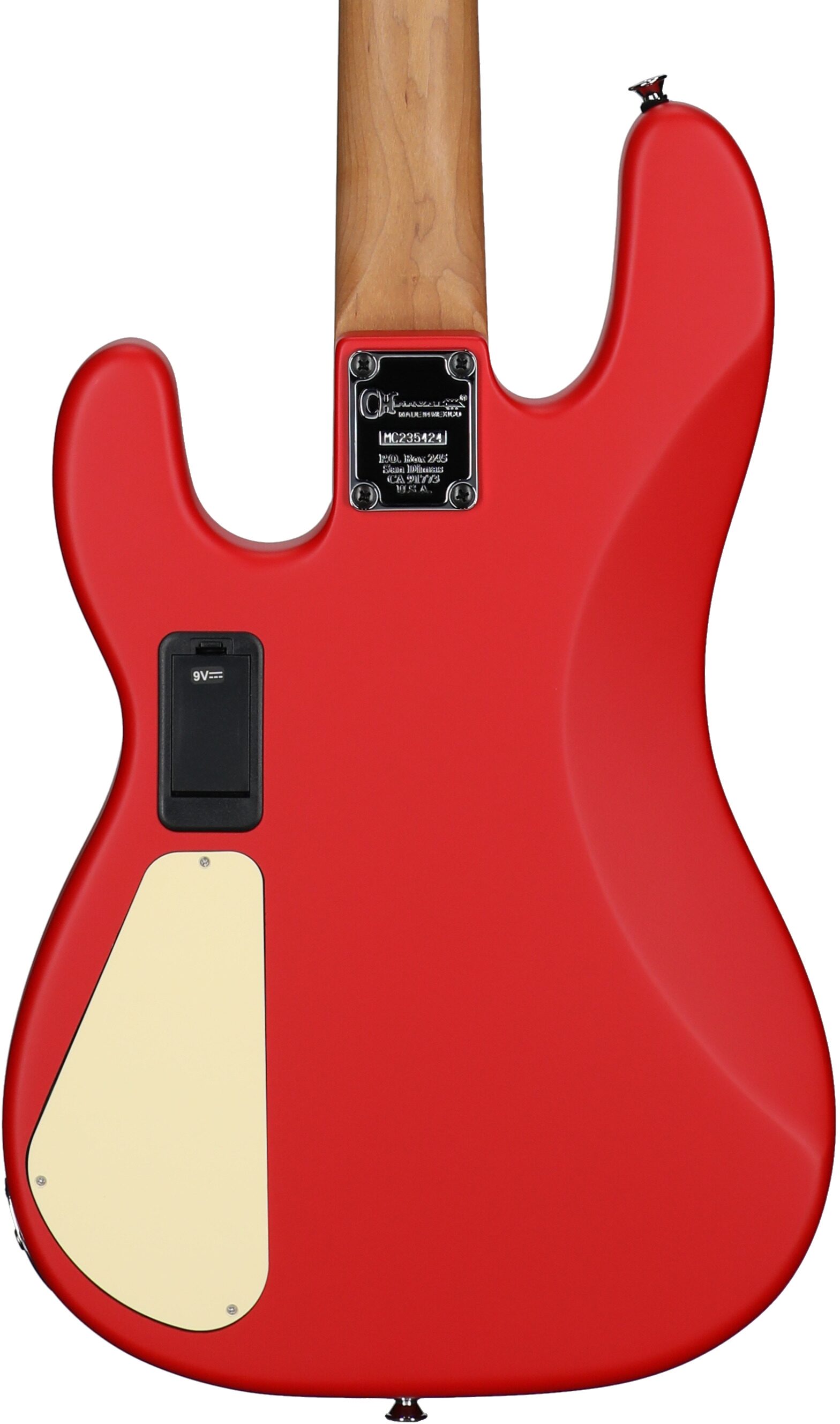 Charvel Pro-Mod San Dimas PJ IV Electric Bass, Satin Red, Body Straight Back