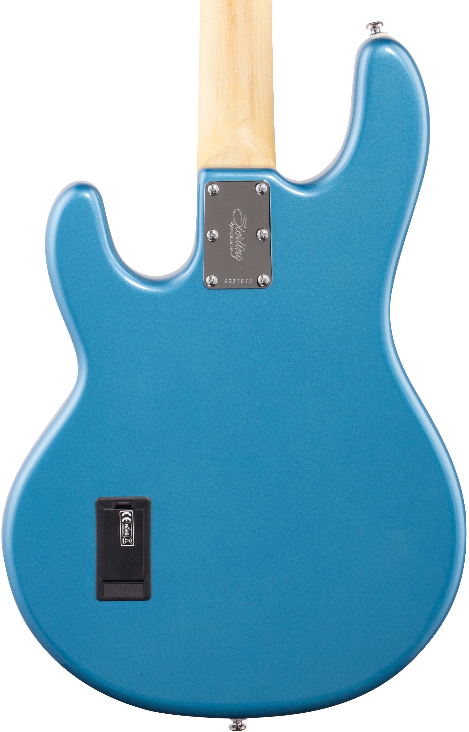 Sterling by Music Man StingRay Ray24 Electric Bass, Toluca Lake Blue, Body Straight Back