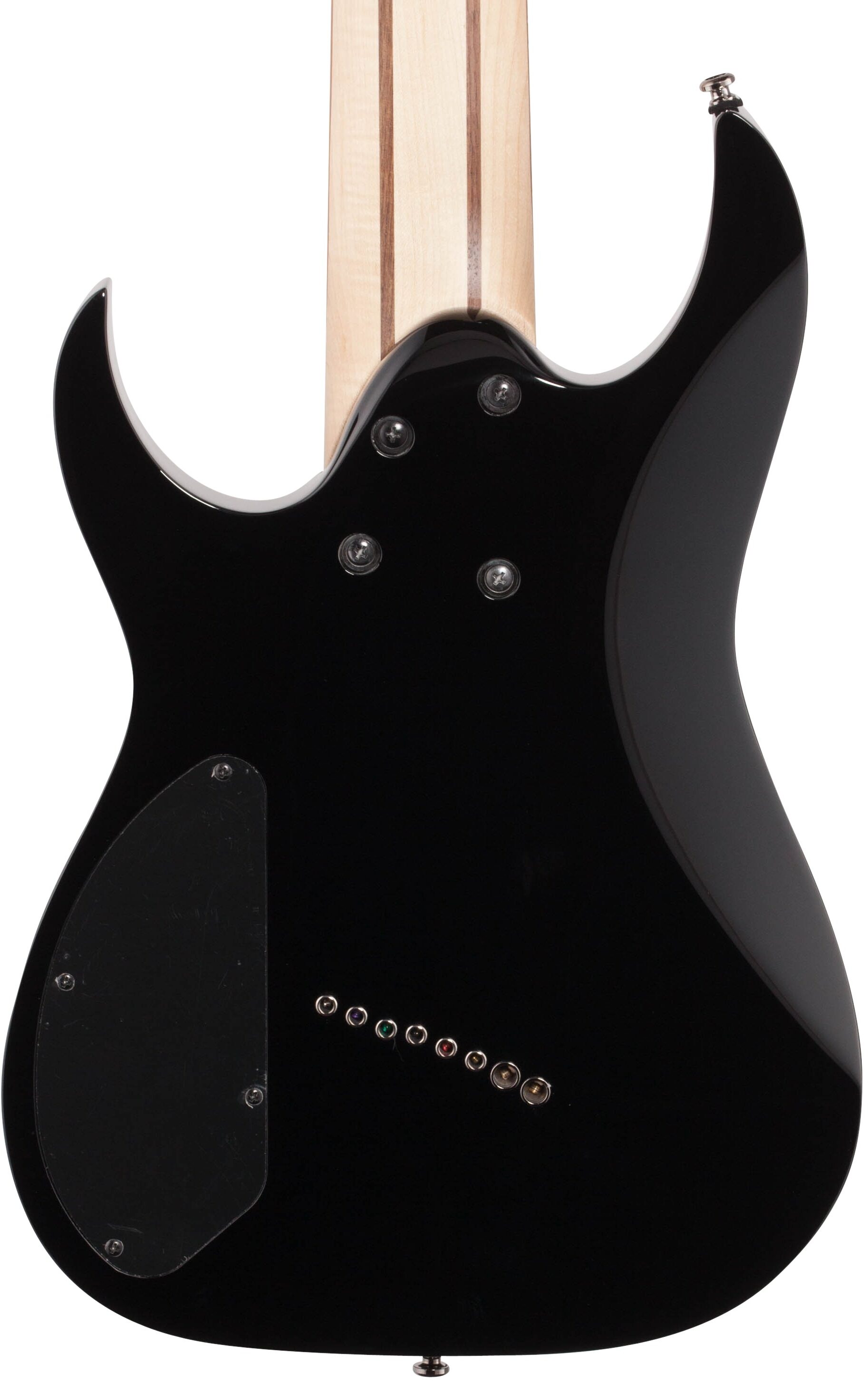 Ibanez RGMS8 Multi-Scale Electric Guitar, 8-String, Black, Body Straight Back