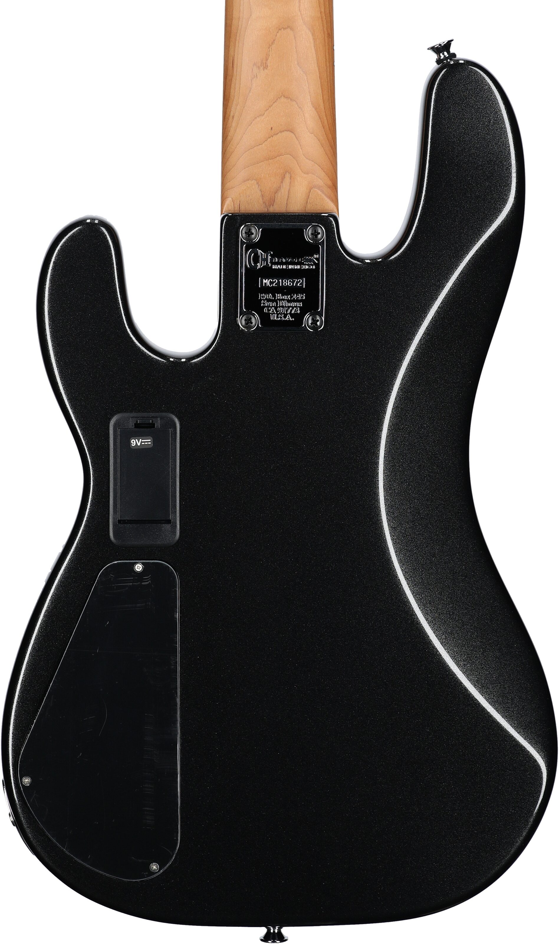 Charvel Pro-Mod San Dimas Bass PJ V Electric Bass, 5-String, Metallic Black, Body Straight Back