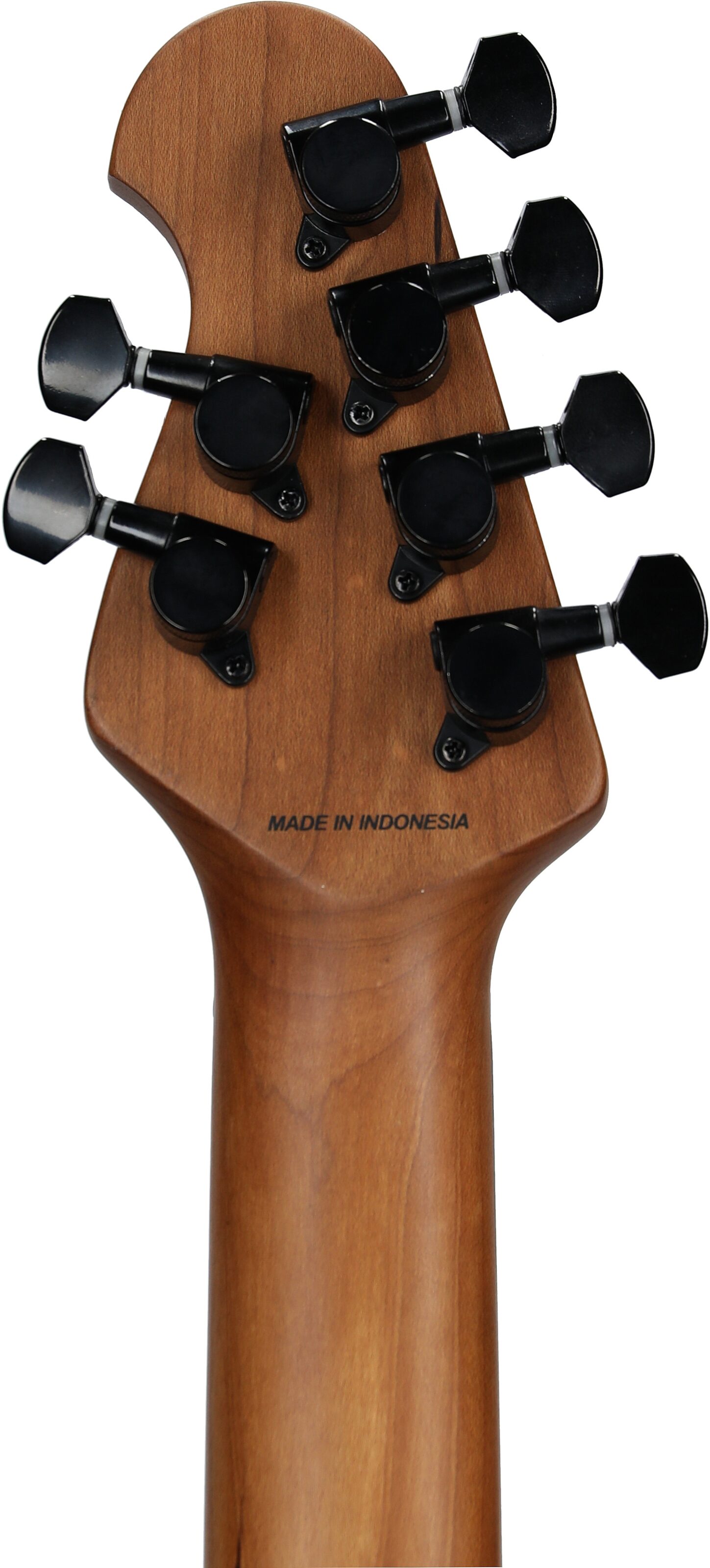 Sterling by Music Man John Petrucci JP150D QM Electric Guitar, Cerulean Blue, Headstock Straight Back