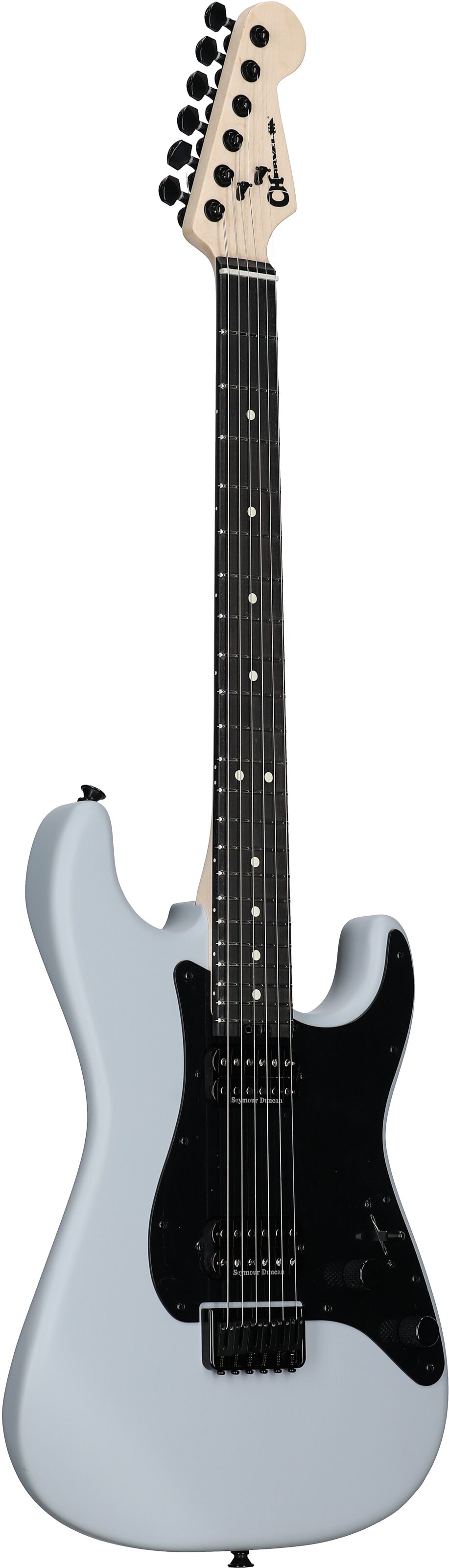 Charvel Pro-Mod So-Cal Style 1 HH HT E Electric Guitar, Primer Gray, Body Left Front