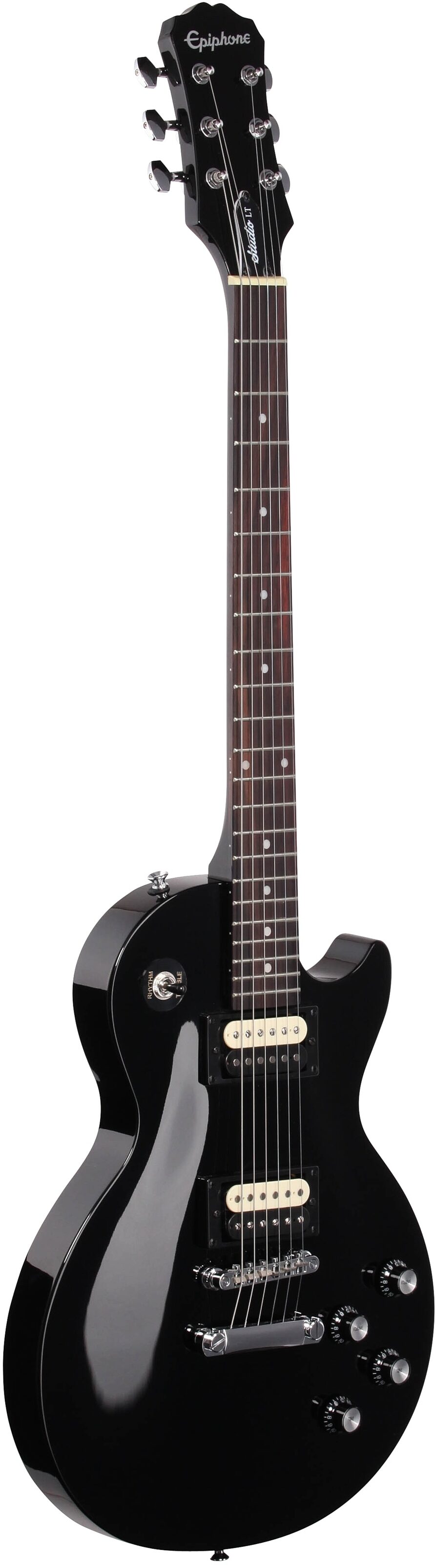 Epiphone Les Paul Studio E1 Electric Guitar, Ebony, Body Left Front
