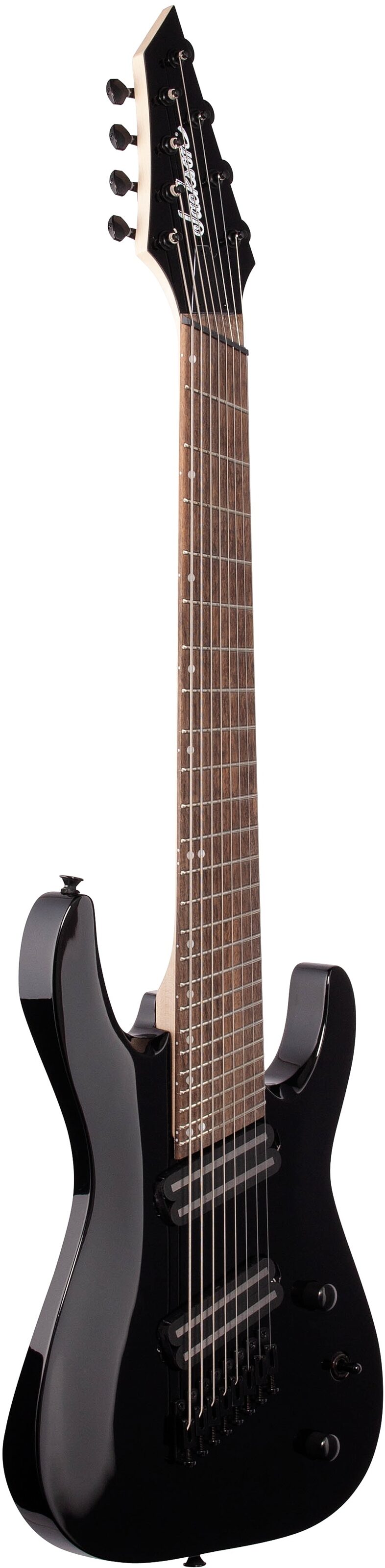 Jackson X Series Dinky DKAF8 MS Electric Guitar, 8-String, Black, Body Left Front