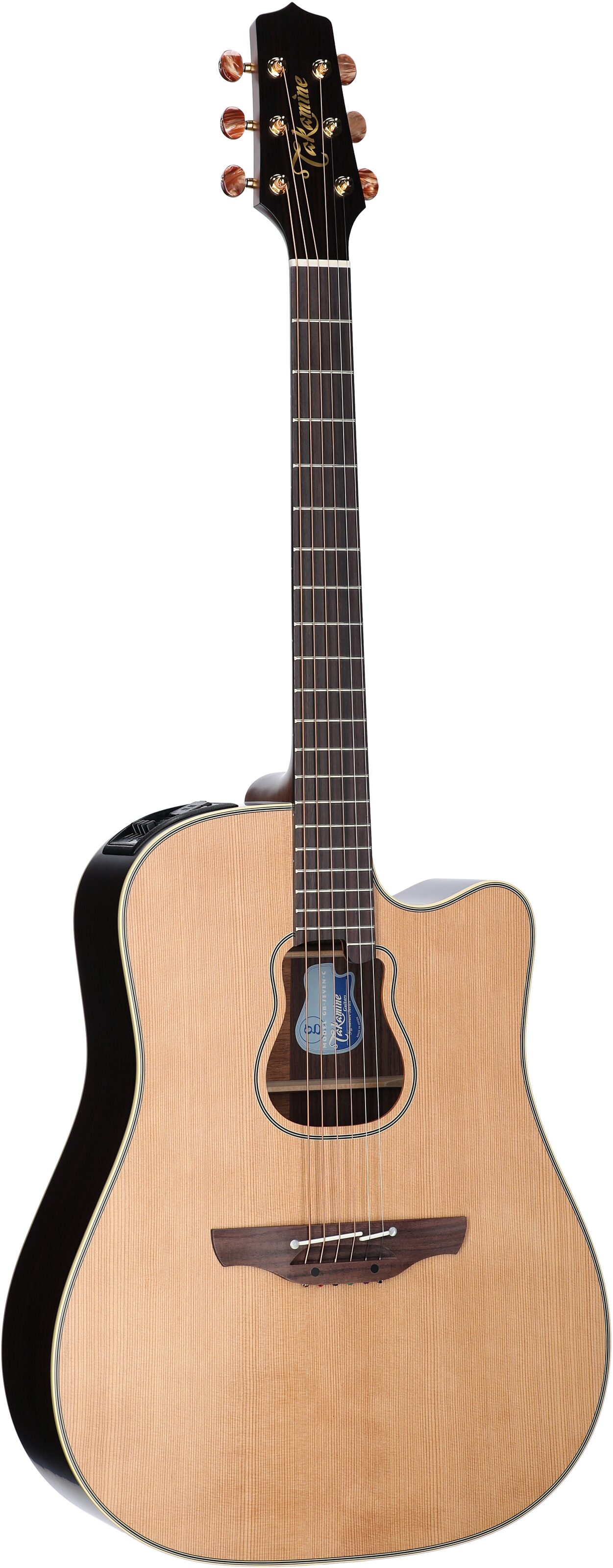 Takamine GB7C Garth Brooks Acoustic-Electric Guitar (with Soft Case), Natural Satin, Body Left Front