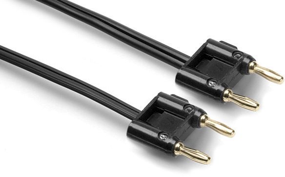 Hosa Double Banana Speaker Cable with Black Zip, 3 foot, SKZ-603BB, Main