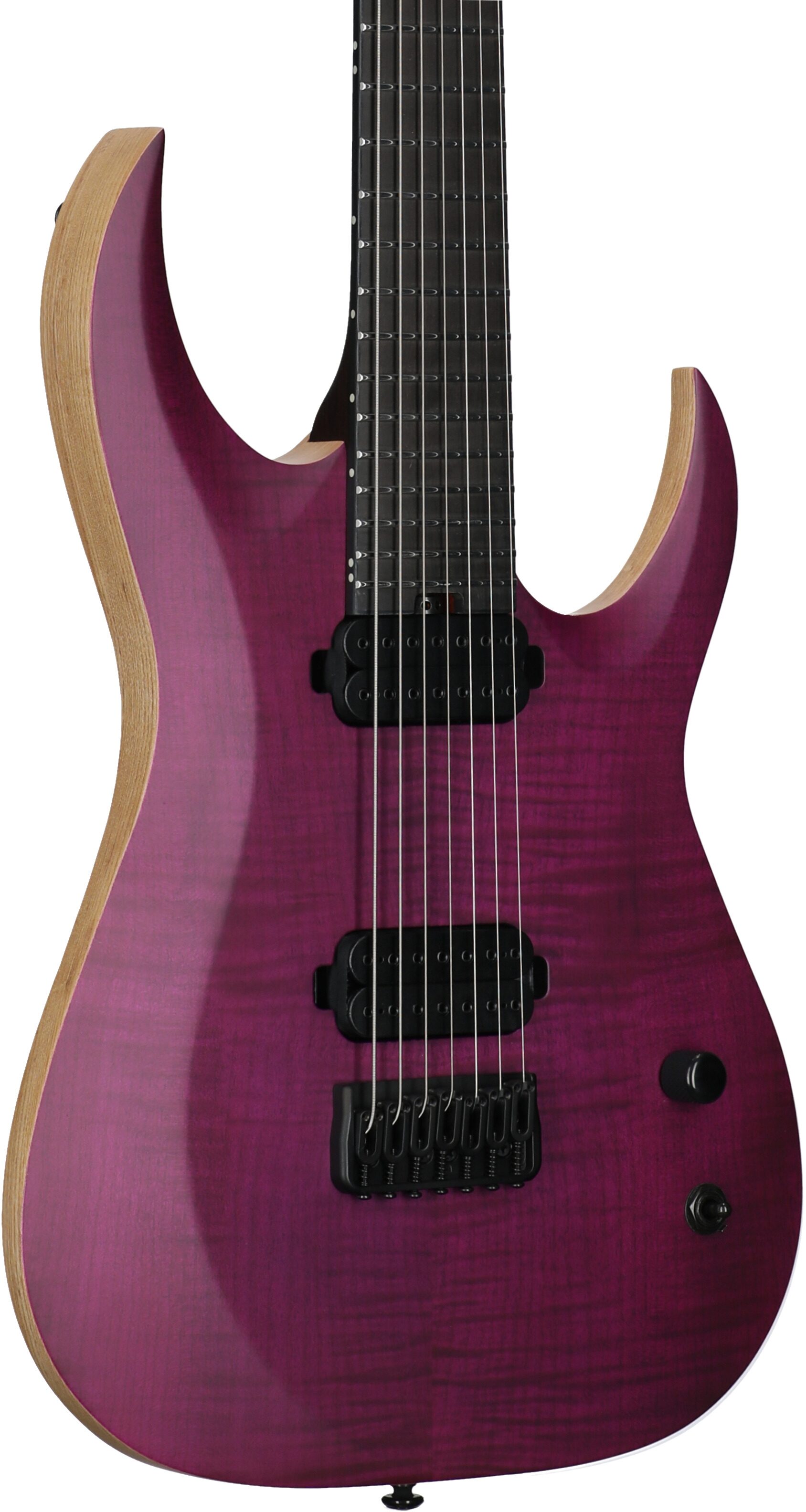 Schecter John Browne Tao-7 Electric Guitar, 7-String, Transparent Purple, Full Left Front
