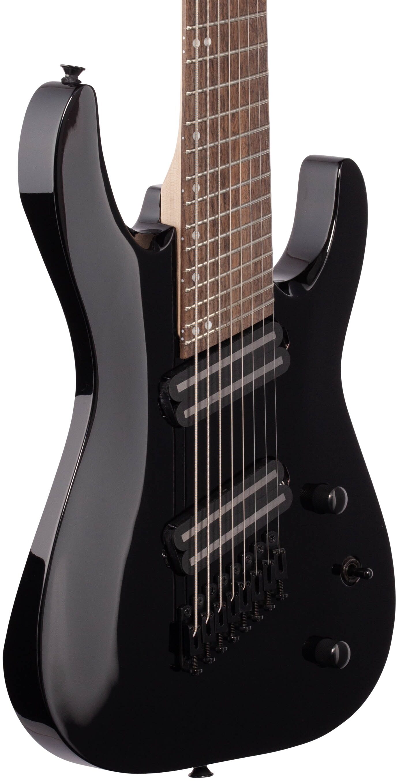 Jackson X Series Dinky DKAF8 MS Electric Guitar, 8-String, Black, Full Left Front