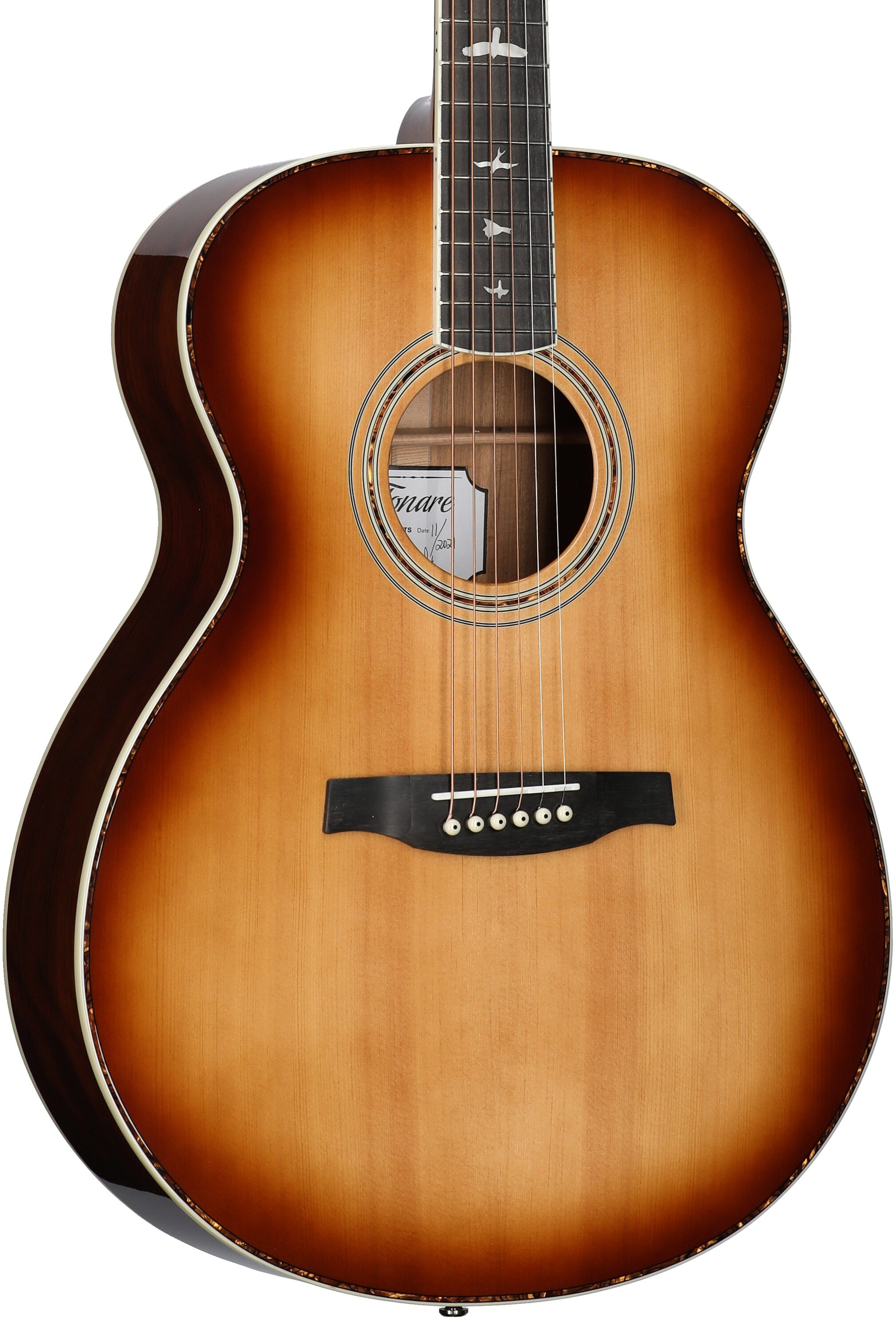 PRS Paul Reed Smith SE T40E Acoustic-Electric Guitar (with Case), Tobacco Sunburst, Full Left Front