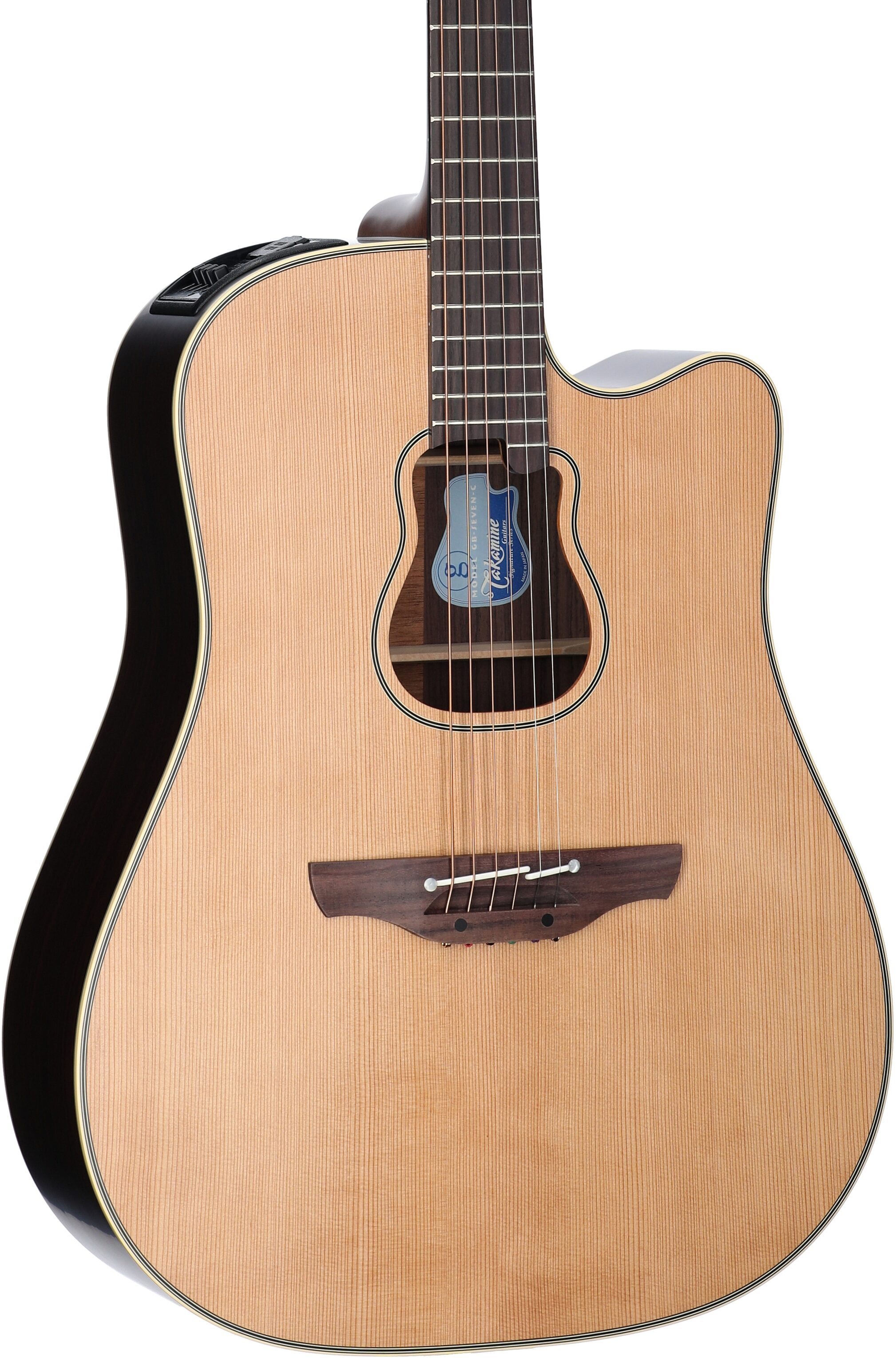 Takamine GB7C Garth Brooks Acoustic-Electric Guitar (with Soft Case), Natural Satin, Full Left Front