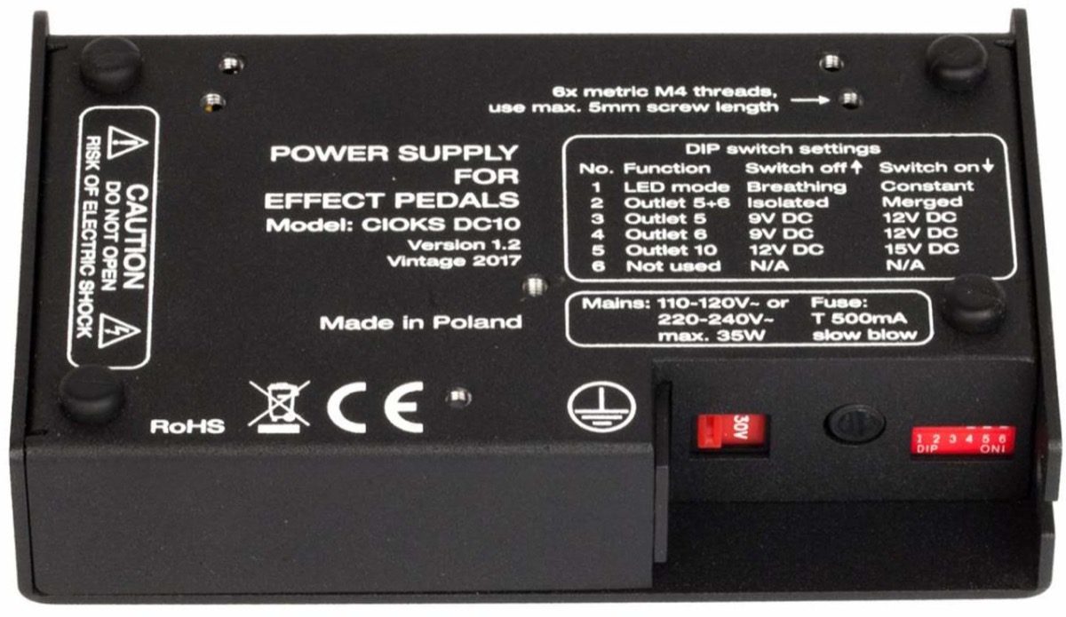 Cioks DC10 Pedal Power Supply, New, Bottom