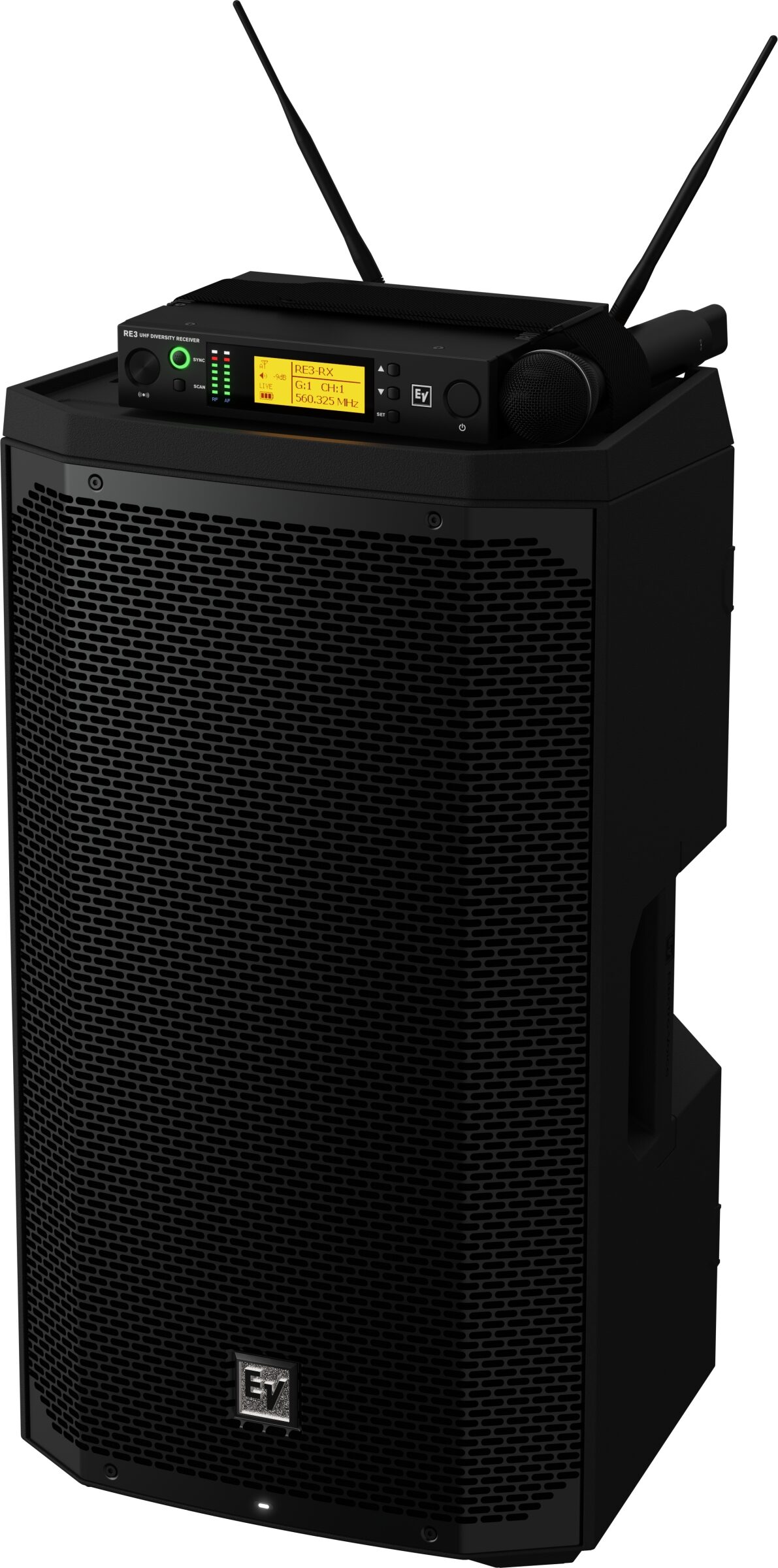 Electro-Voice EVERSE 12 Battery-Powered PA Speaker, Black, With RE3