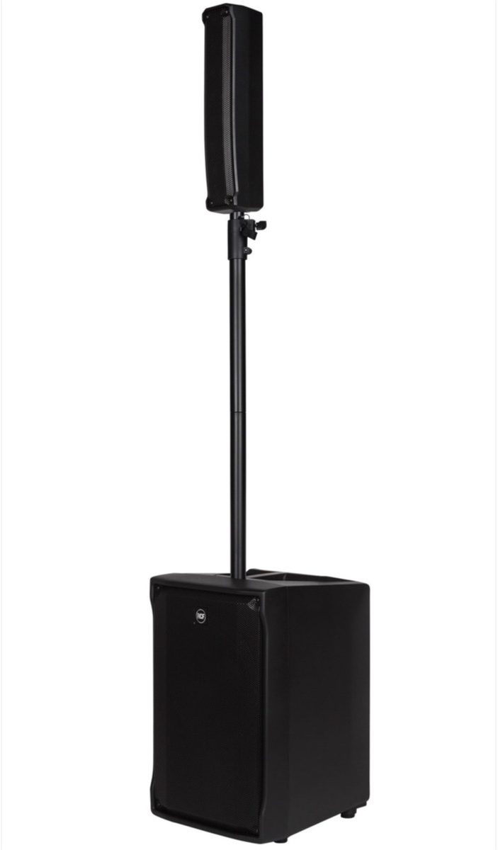 RCF Evox J8 Active Portable Array PA System, Black, Angle