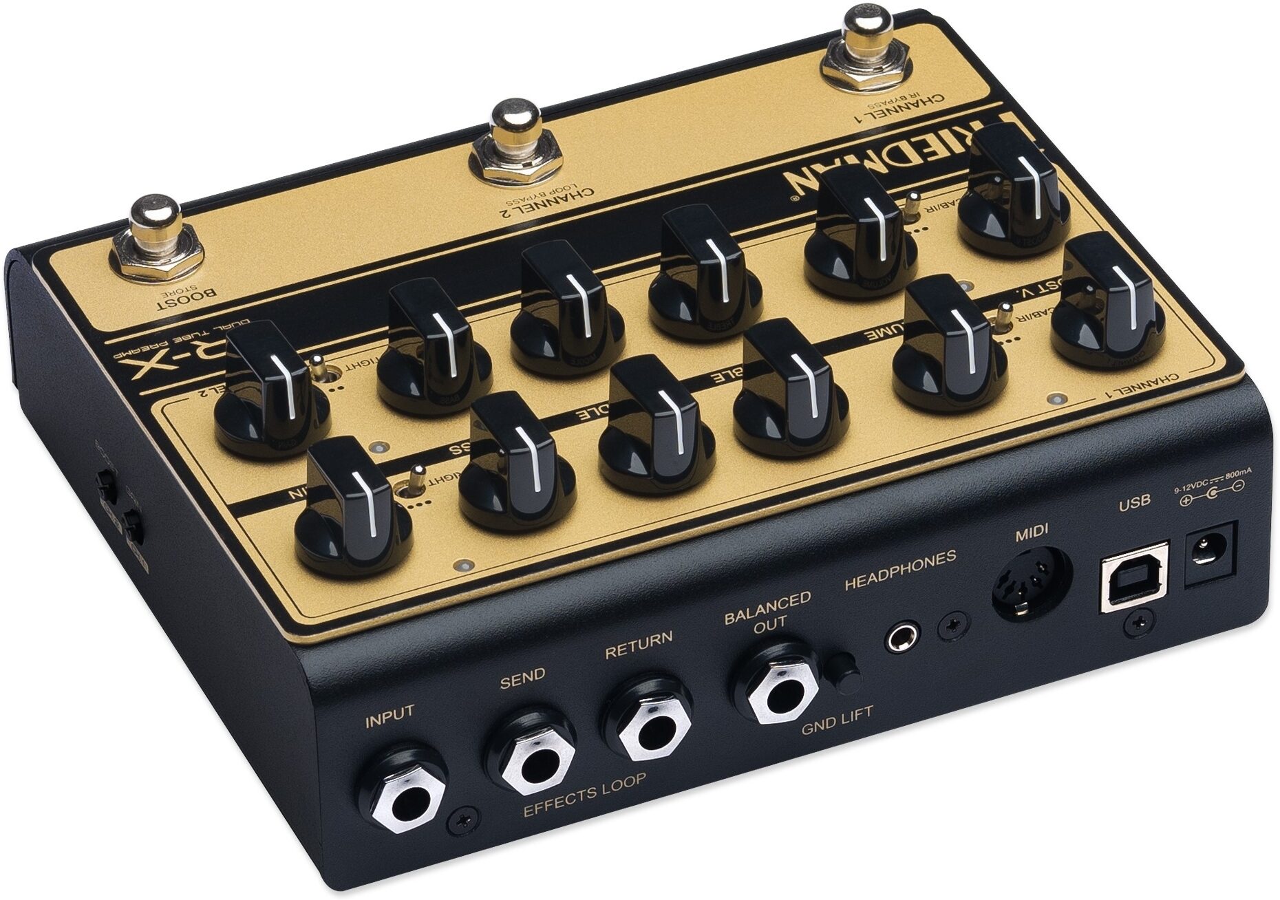 Friedman IR-X Dual-Channel Tube Preamp High Voltage DI/IR Direct Box, New, Action Position Back
