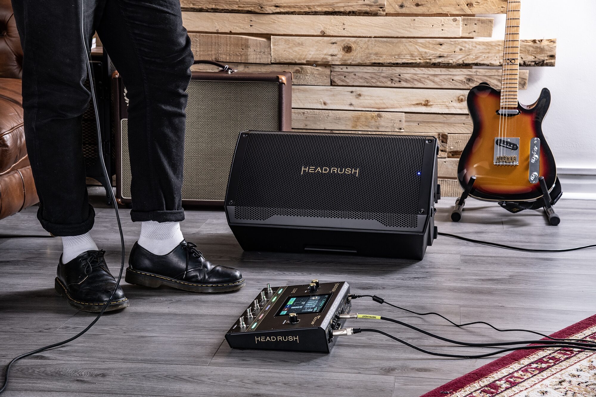 HeadRush FRFR112 MKII Bluetooth Powered Speaker Cabinet (2500 Watts), New, Action Position Back