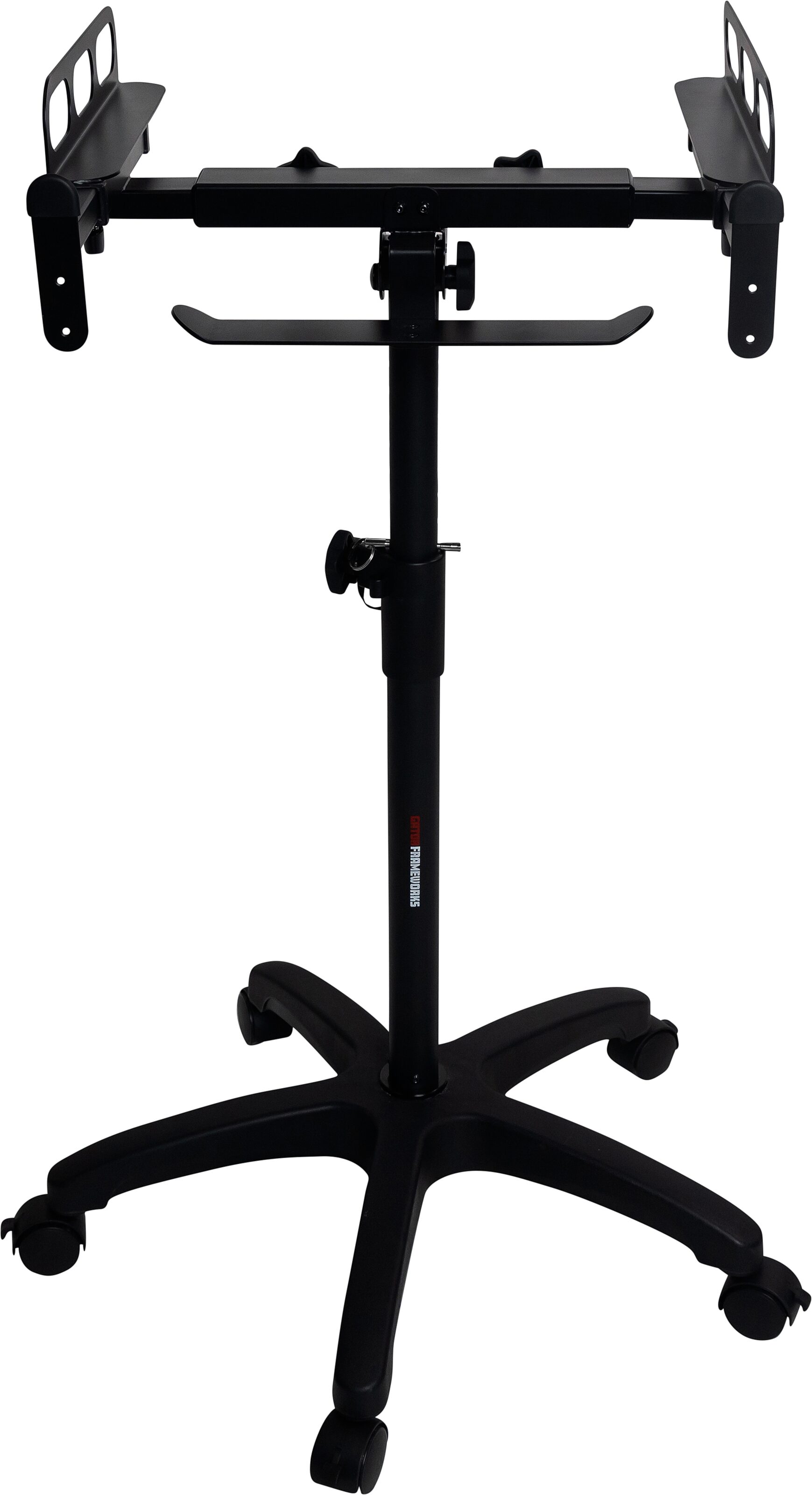 Gator Frameworks Adjustable Rolling Mixer Stand, New, Action Position Back