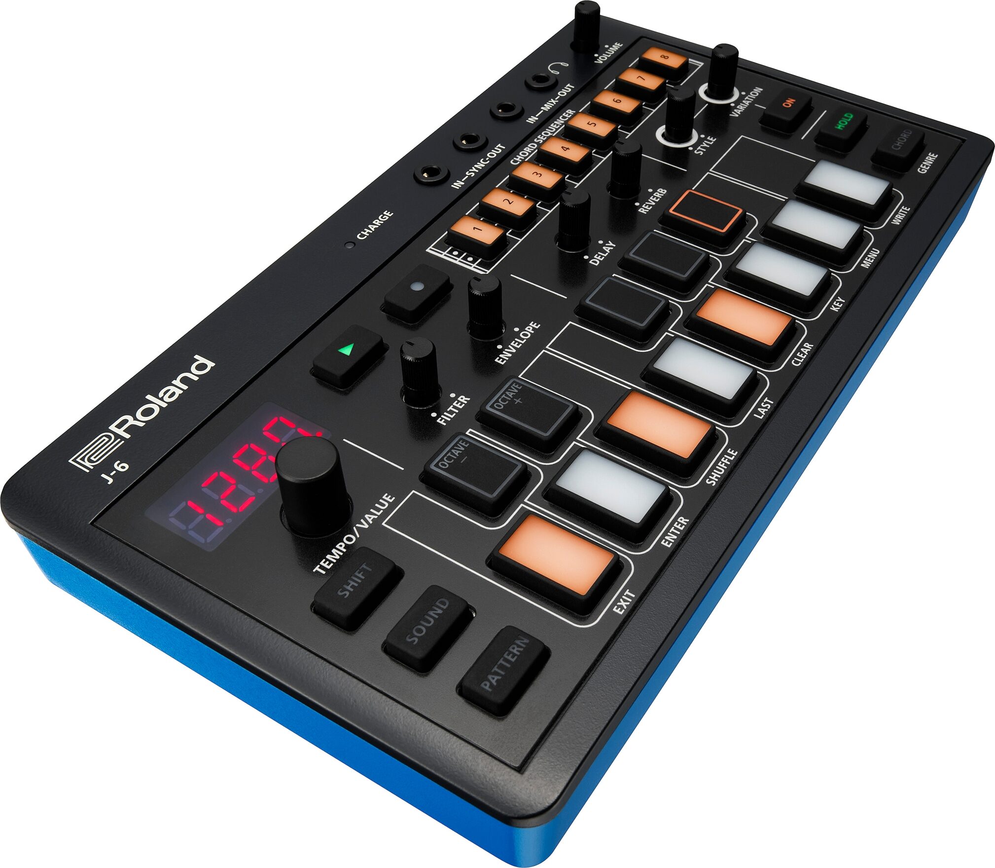 Roland AIRA Compact J-6 Chord Synthesizer, New, Action Position Back