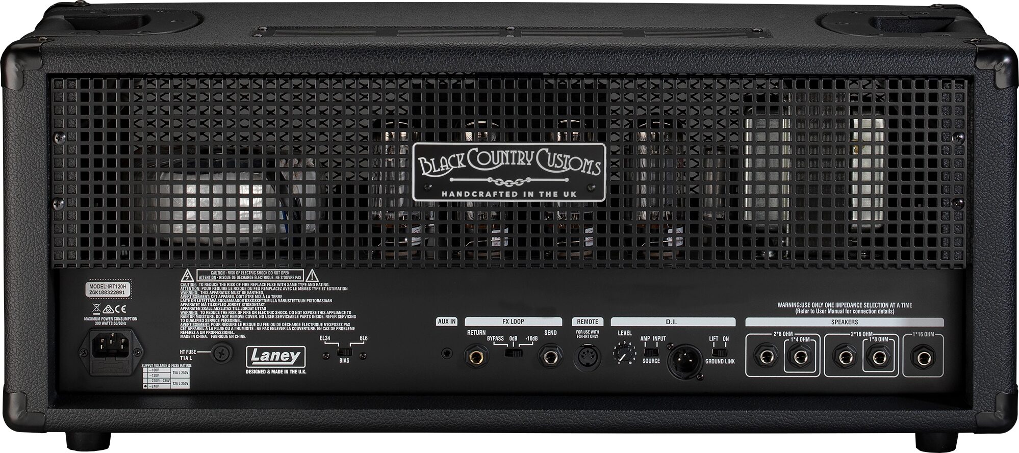 Laney BCC-IRT120H Guitar Amplifier Head, 120 Watts, Action Position Back