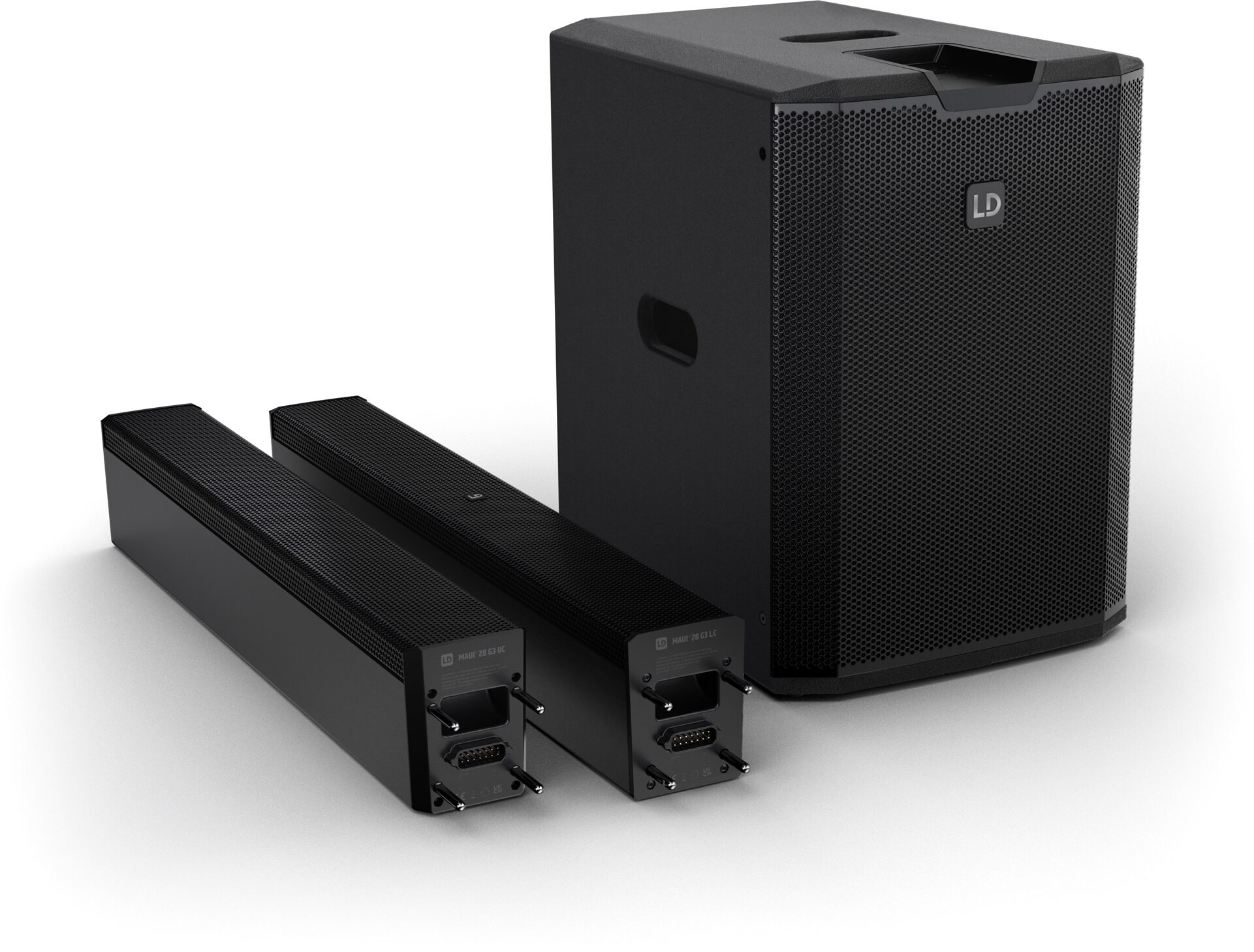 LD Systems MAUI 28 G3 Compact Powered PA System, Black, Action Position Back