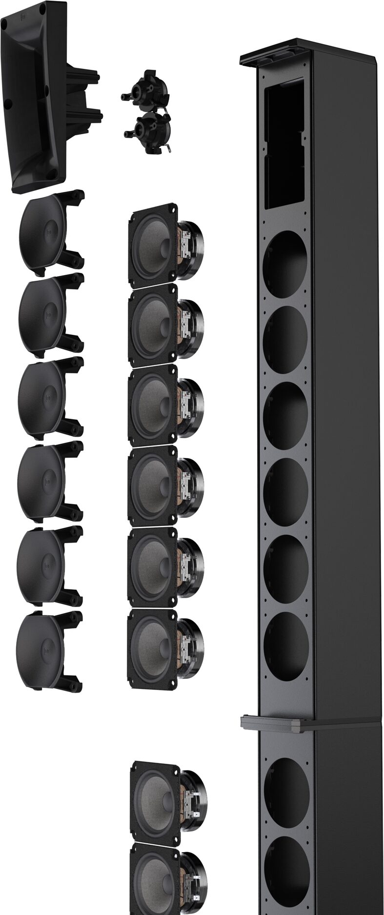 LD Systems MAUI 28 G3 Compact Powered PA System, Black, Action Position Back