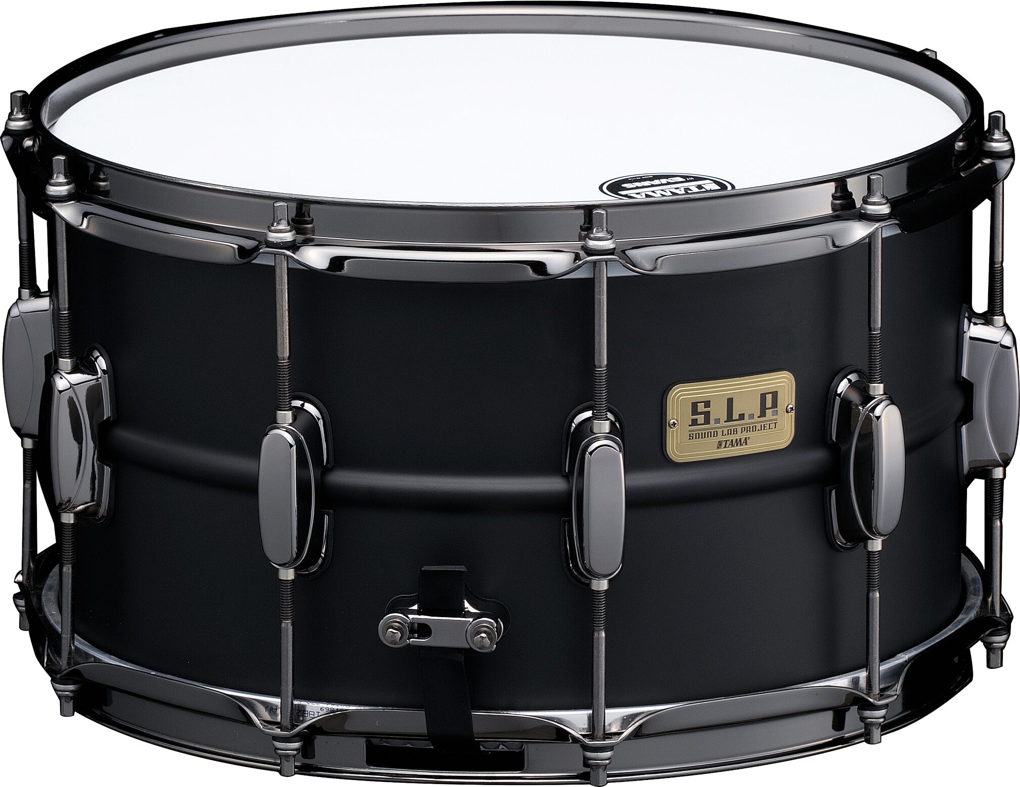 Tama SLP Limited Edition Big Black Steel Snare Drum, 8x14", Action Position Back