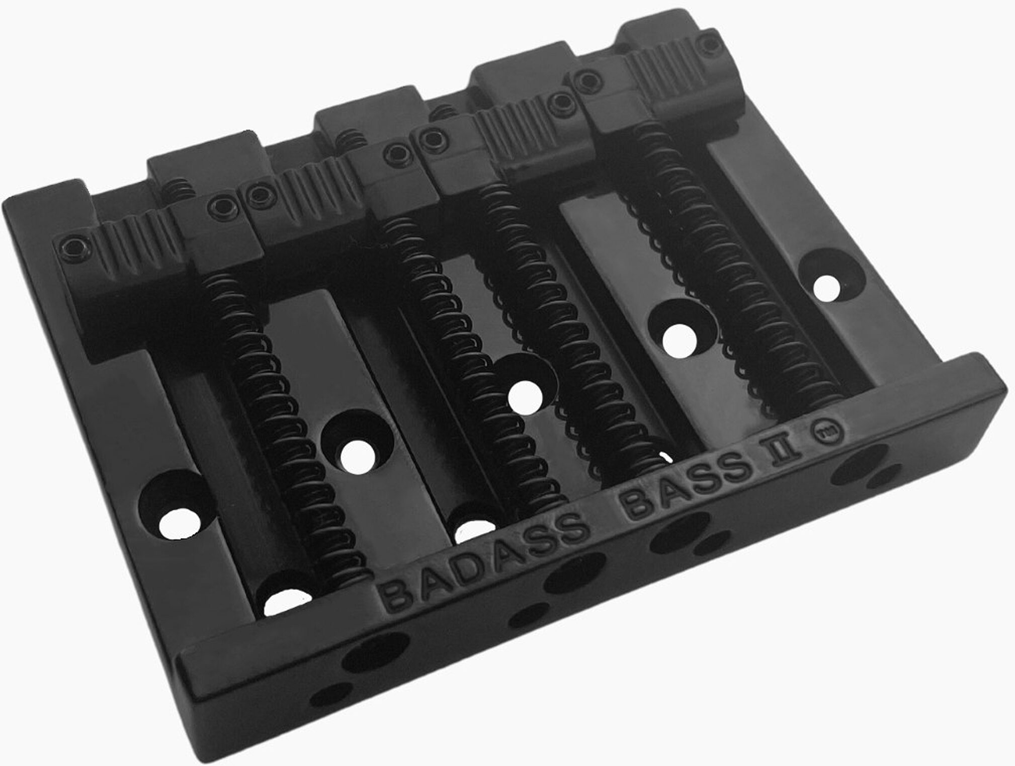 Leo Quan BB-3342-003 Badass II Bass Bridge, Black, Action Position Back