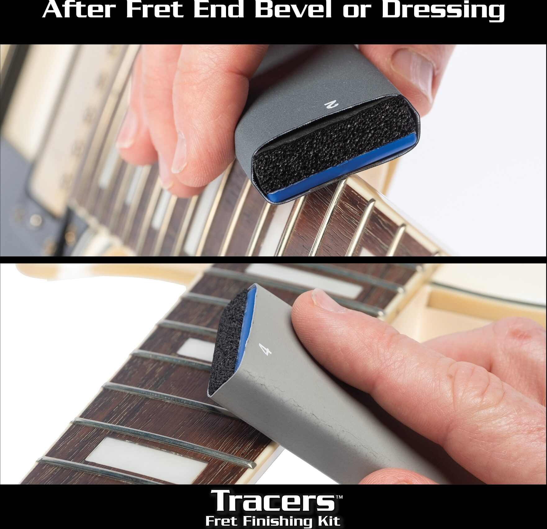 Music Nomad MN860 Tracers Fret Finishing Kit, 6-Piece, Action Position Back