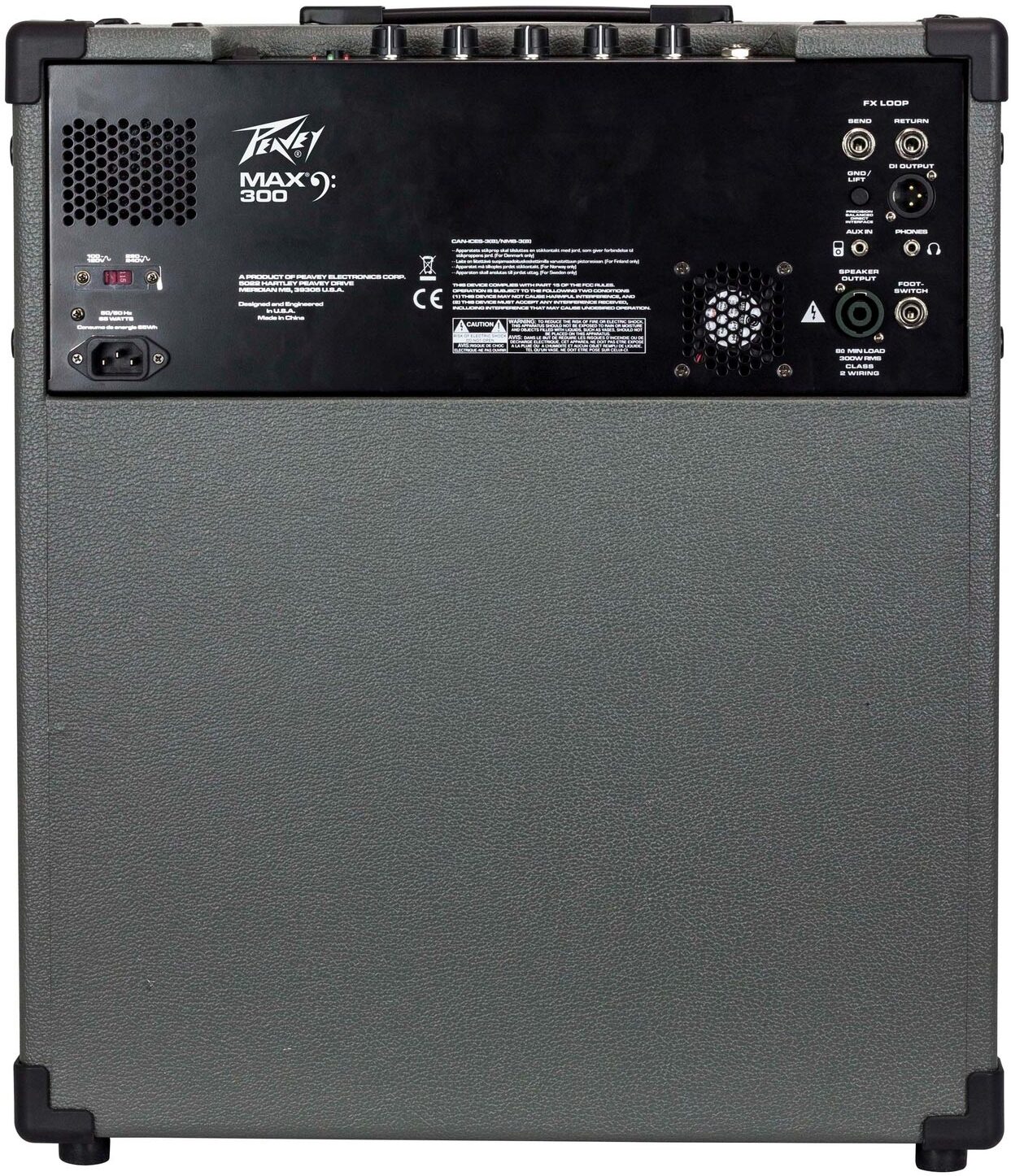 Peavey MAX 300 Bass Guitar Combo Amplifier, New, Main Back