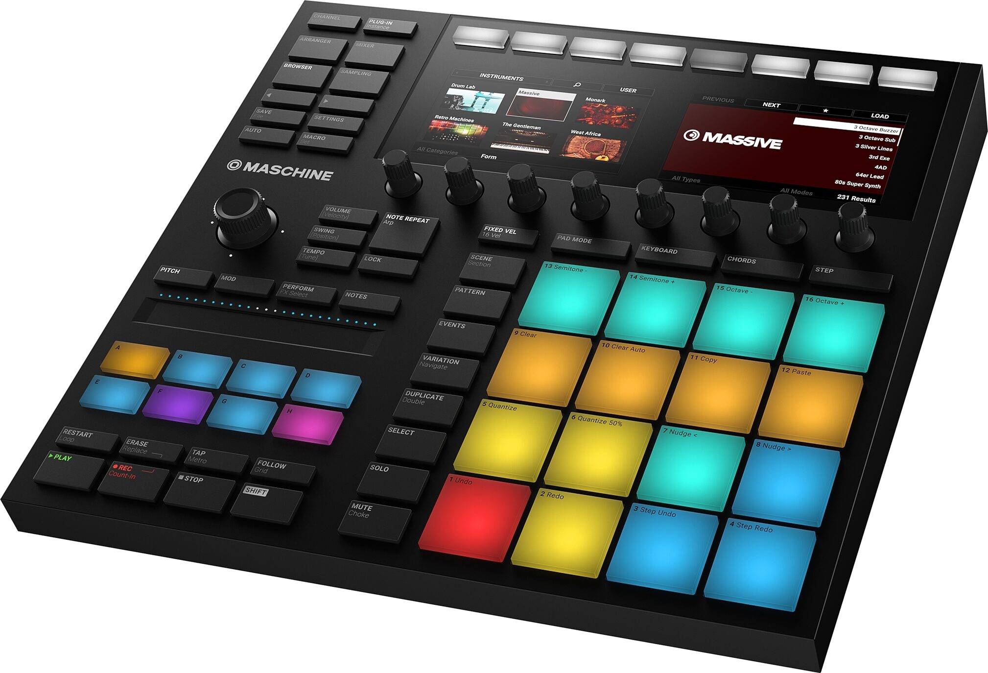 Native Instruments Maschine MK3 Groove Production Studio, Black, Action Position Back