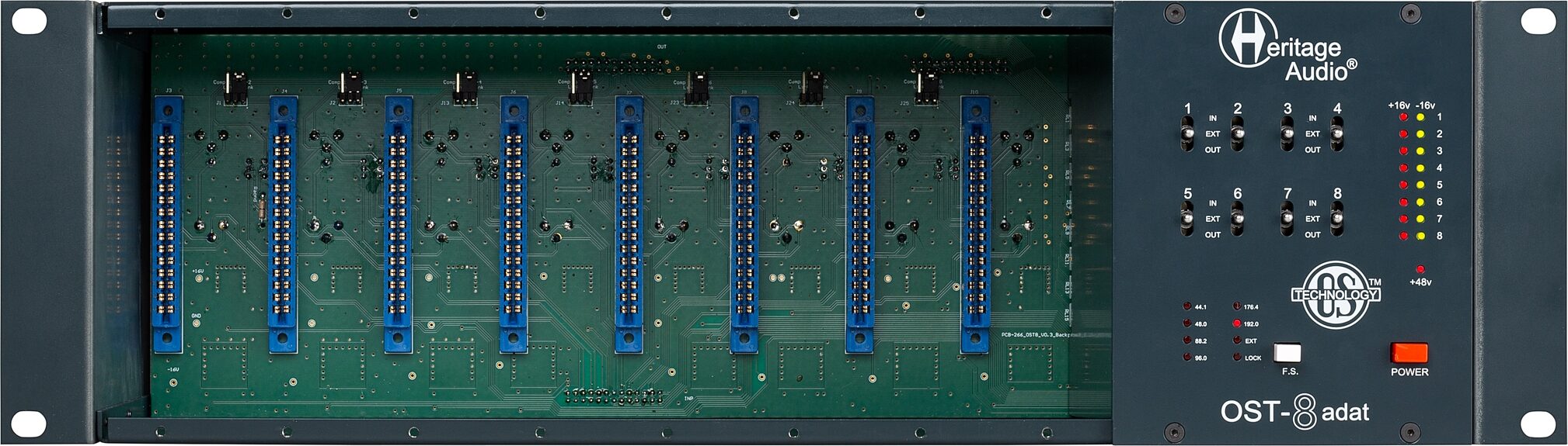 Heritage Audio OST-8 ADAT 500-Series Rack, 8-Slot, New, Action Position Back