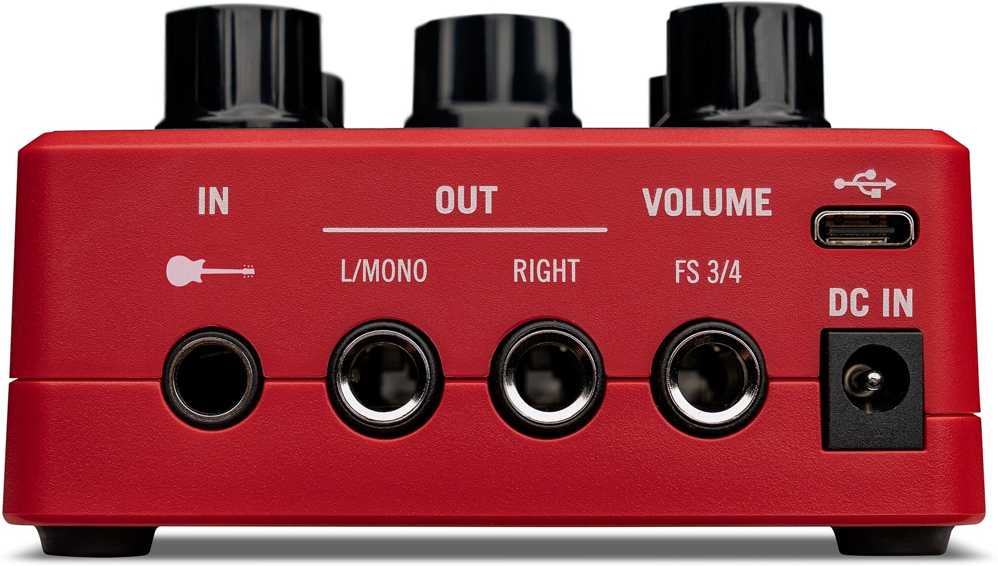 Line 6 POD Express Guitar Multi-FX and Amp Modeling Pedal, Red, Action Position Back