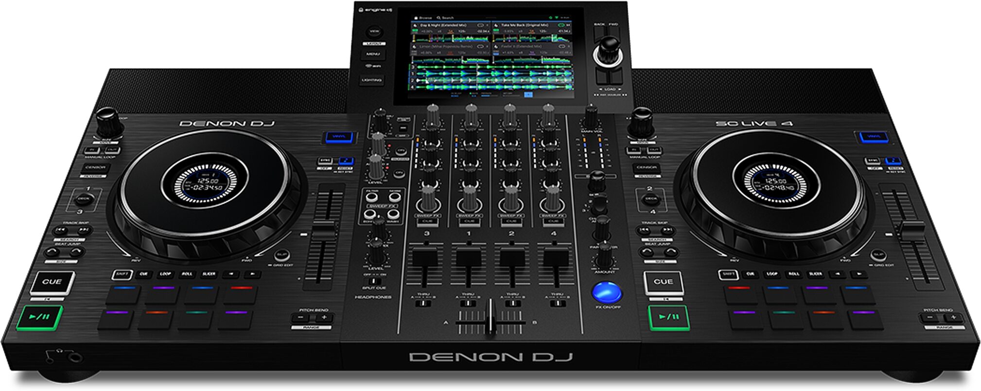 Denon DJ SC Live 4 Standalone DJ System, New, Action Position Back