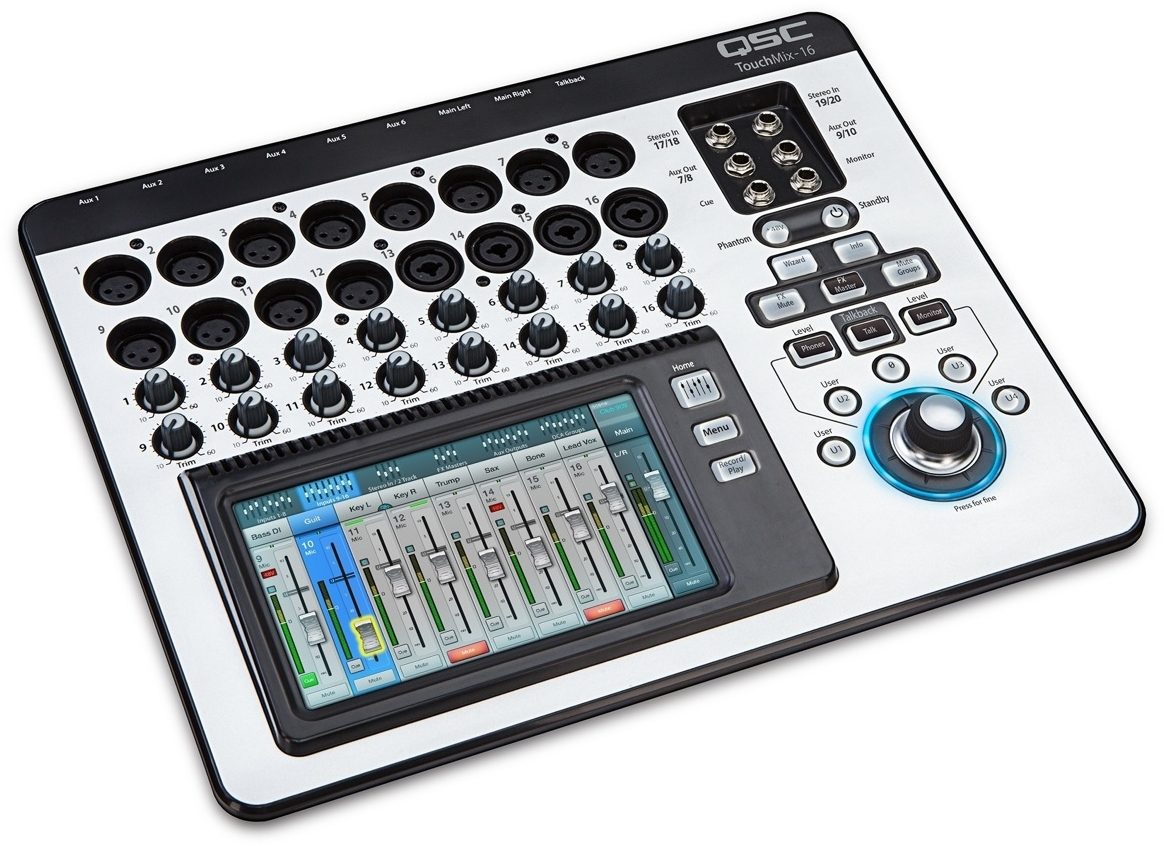 QSC TouchMix-16 Compact Digital Mixer, New, Angle