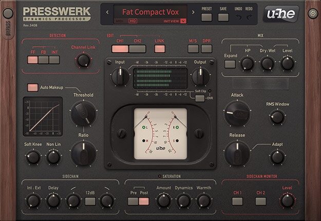 u-he Presswerk Dynamics Processor Audio Plug-in, Digital Download, Screenshot Front