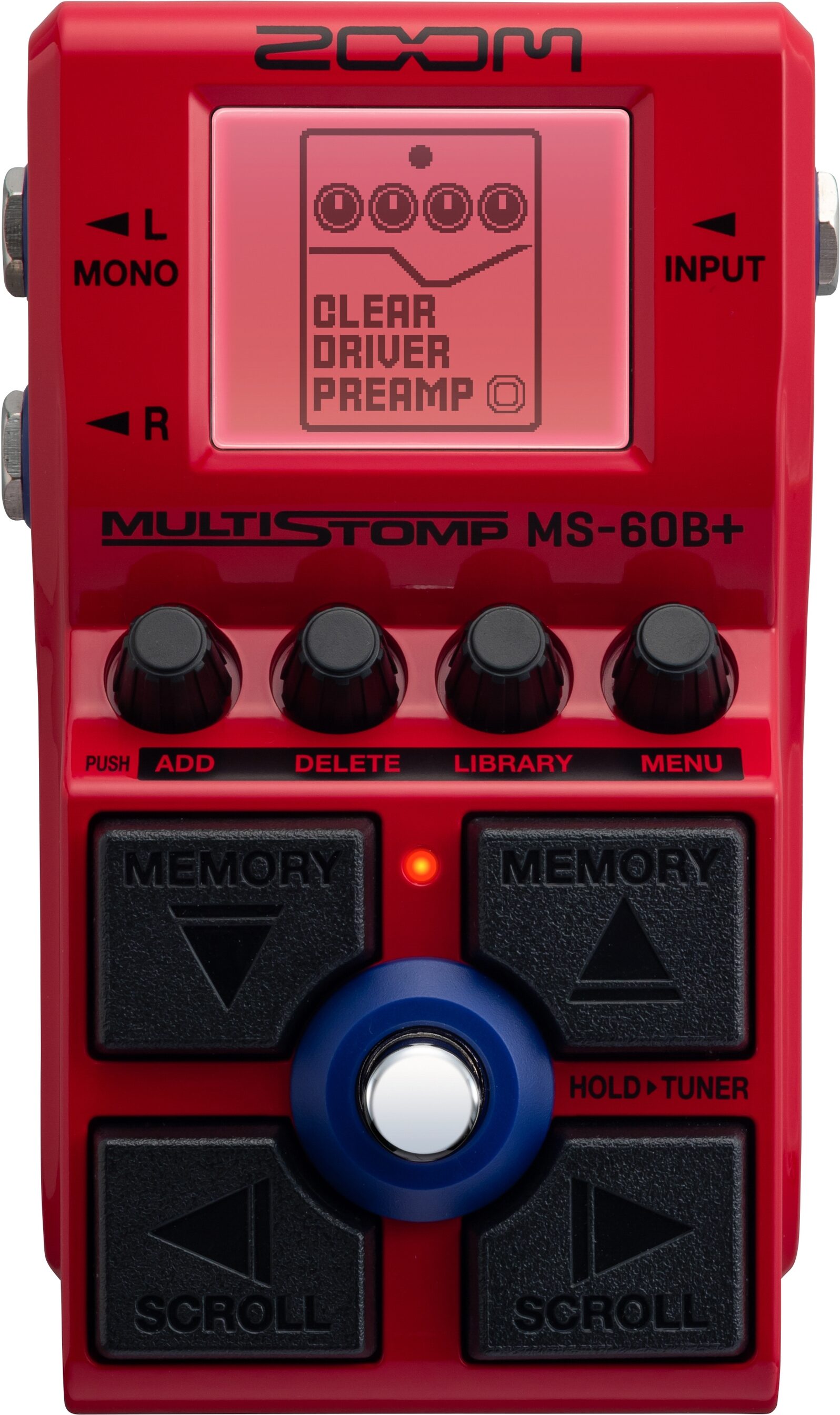 Zoom MS-60B+ MultiStomp Bass Multi-Effects Pedal, New, Action Position Back