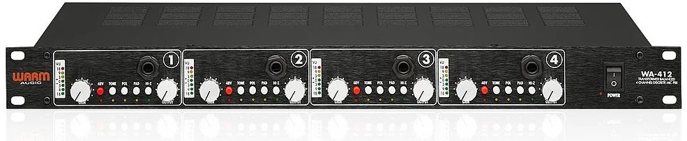 Warm Audio WA-412 4-Channel Microphone Preamplifier, New, Main