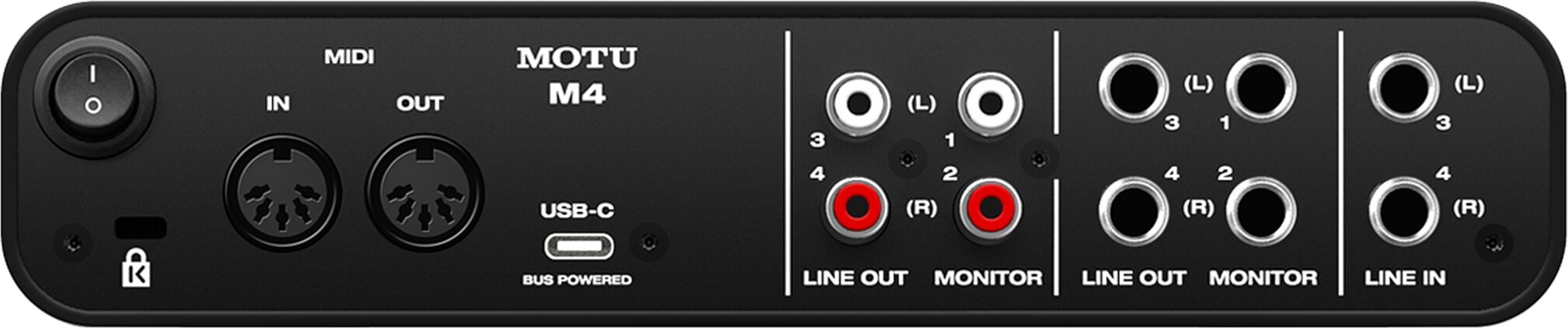 MOTU M4 USB Audio Interface, New, Action Position Back