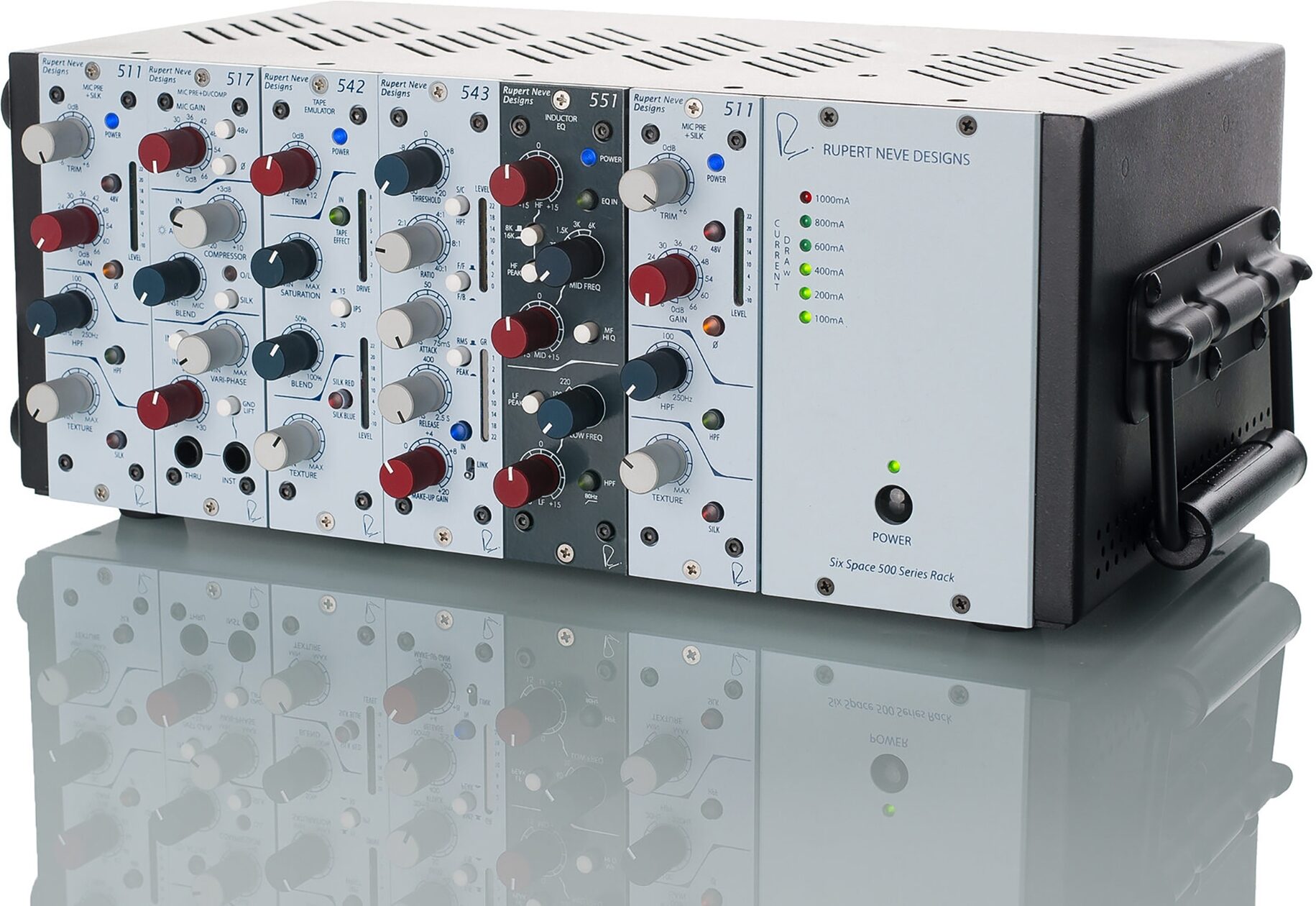 Rupert Neve Designs R6 Six-Space 500-Series Rack, New, Action Position Back